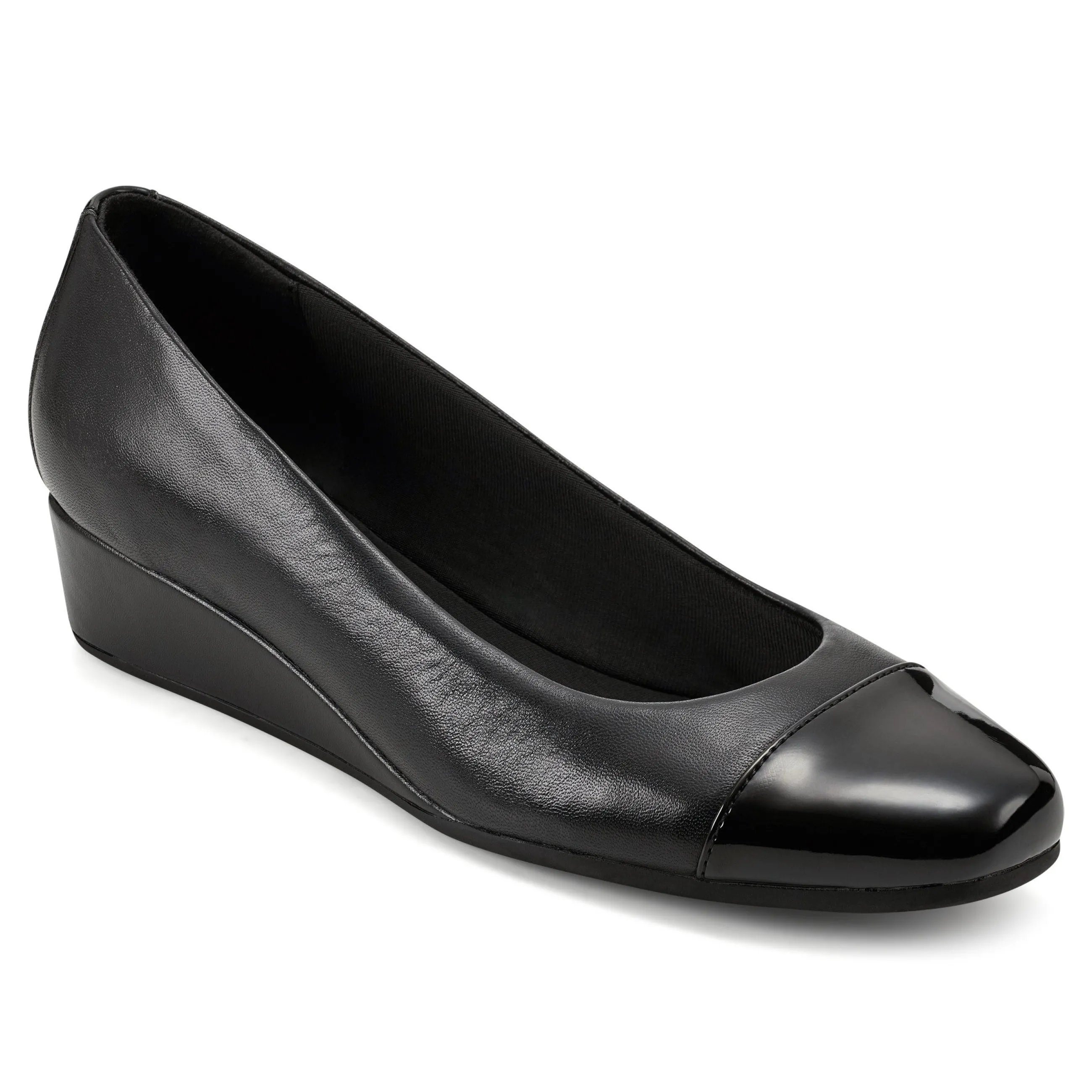 Store Easy Spirit Gracey Wedge Heels BlackLeather/Patent