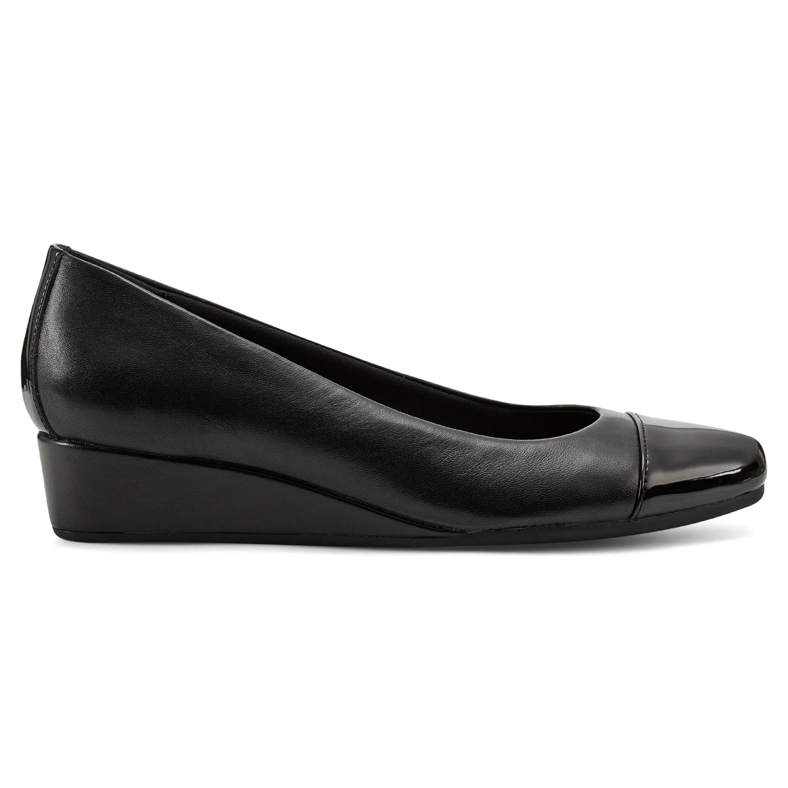 Store Easy Spirit Gracey Wedge Heels BlackLeather/Patent