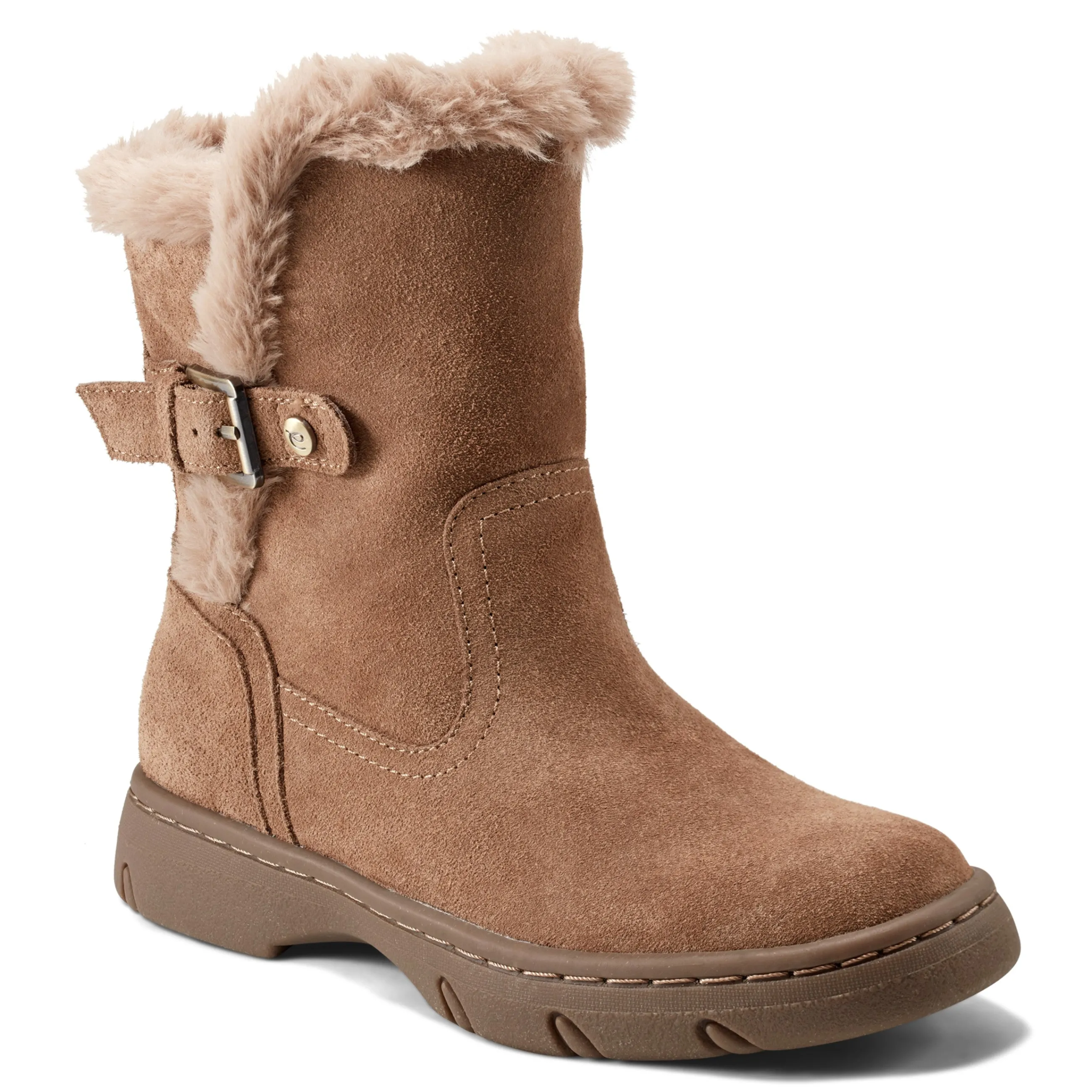 Discount Easy Spirit Graye Cold Weather Booties LightBrownSuede