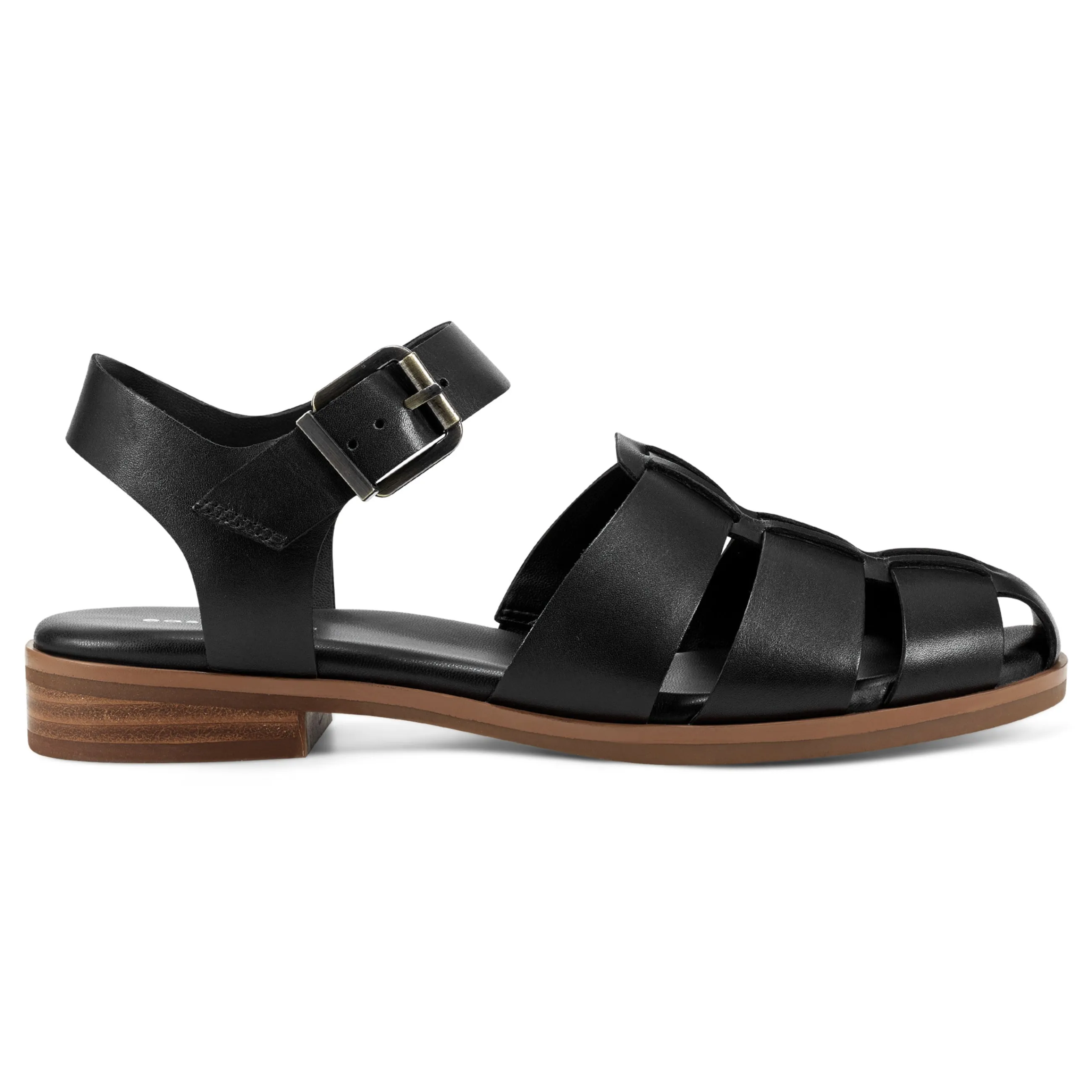 Best Sale Easy Spirit Gretty Fisherman Sandals BlackLeather