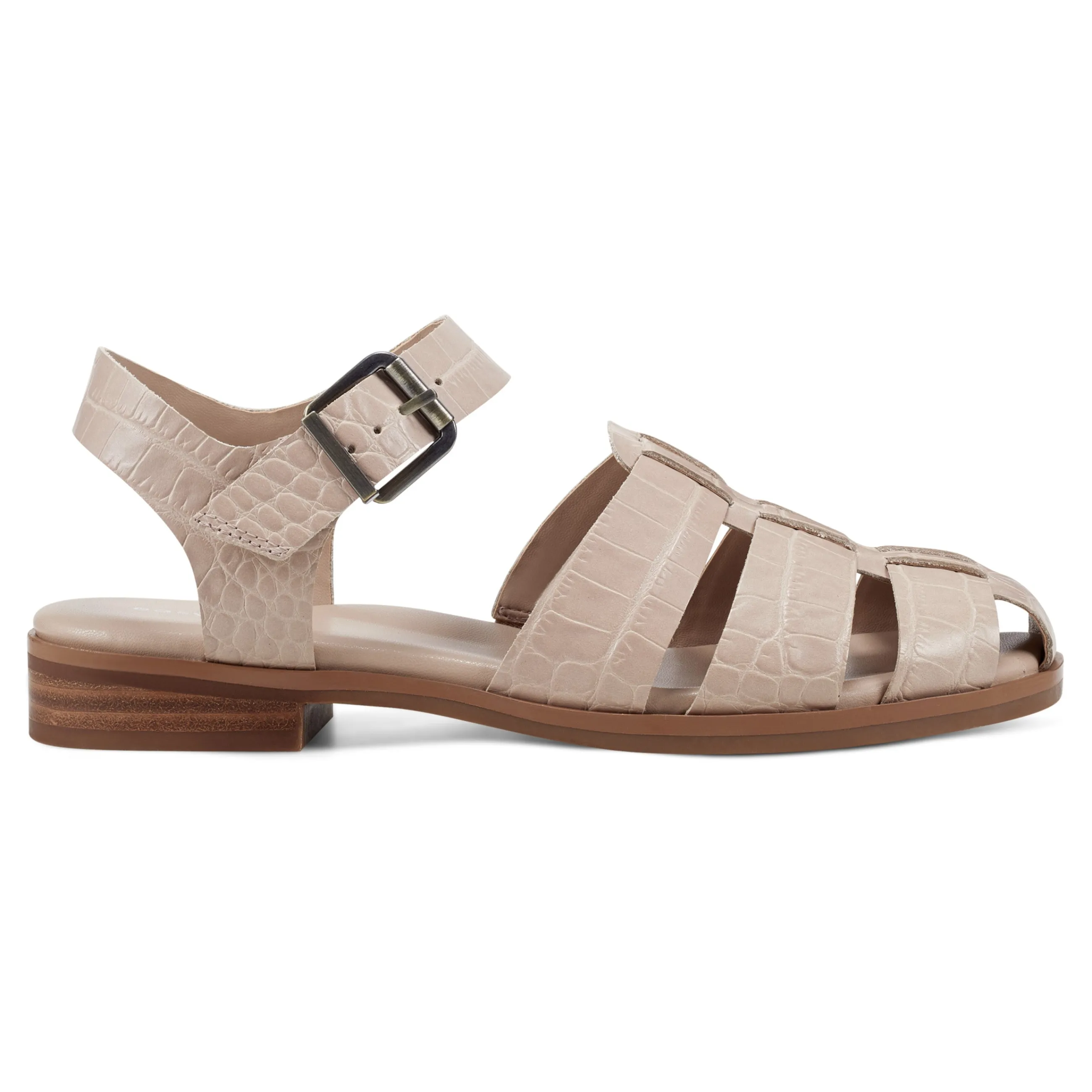 Hot Easy Spirit Gretty Fisherman Sandals TanCroco