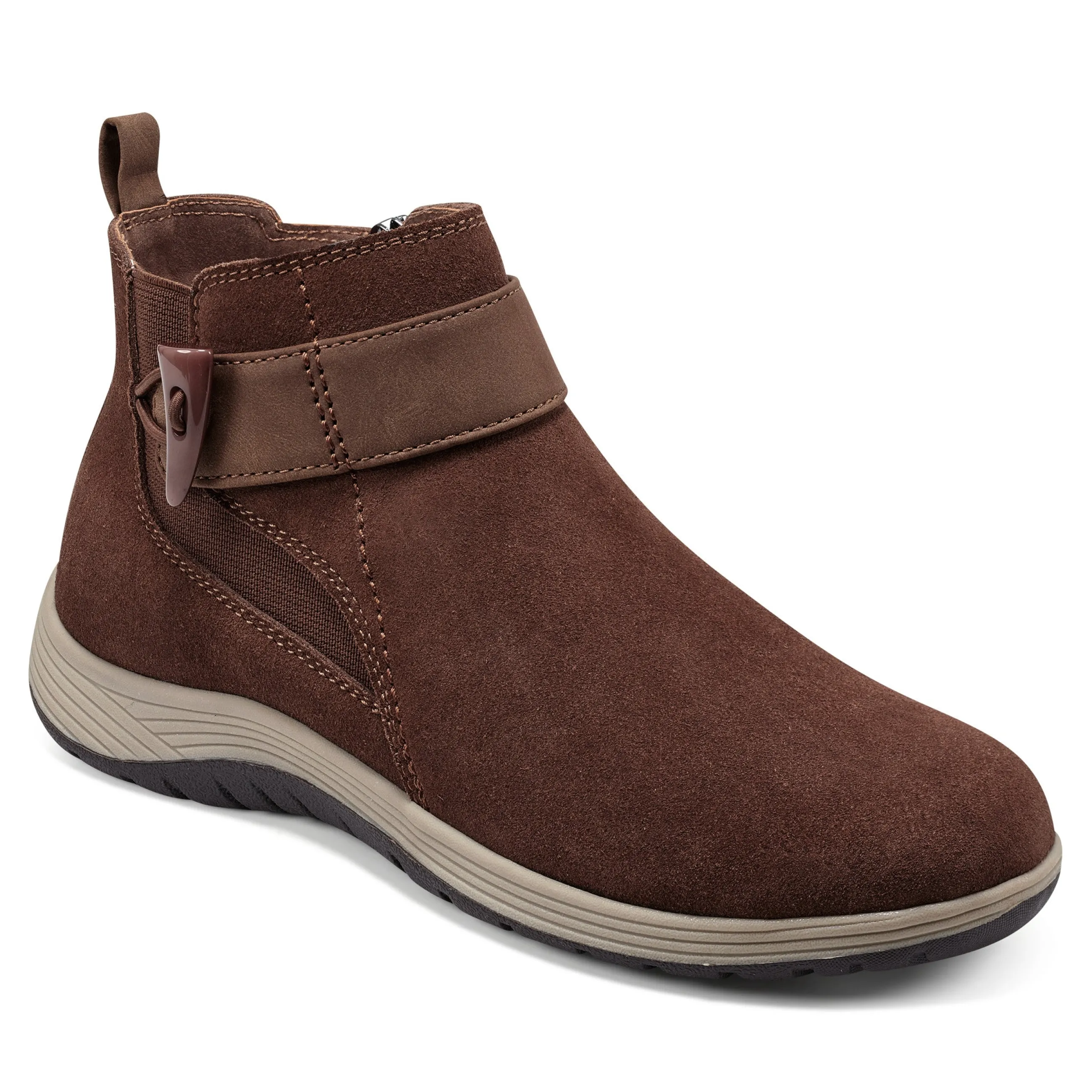 Clearance Easy Spirit Hadely Ankle Booties BrownSuede