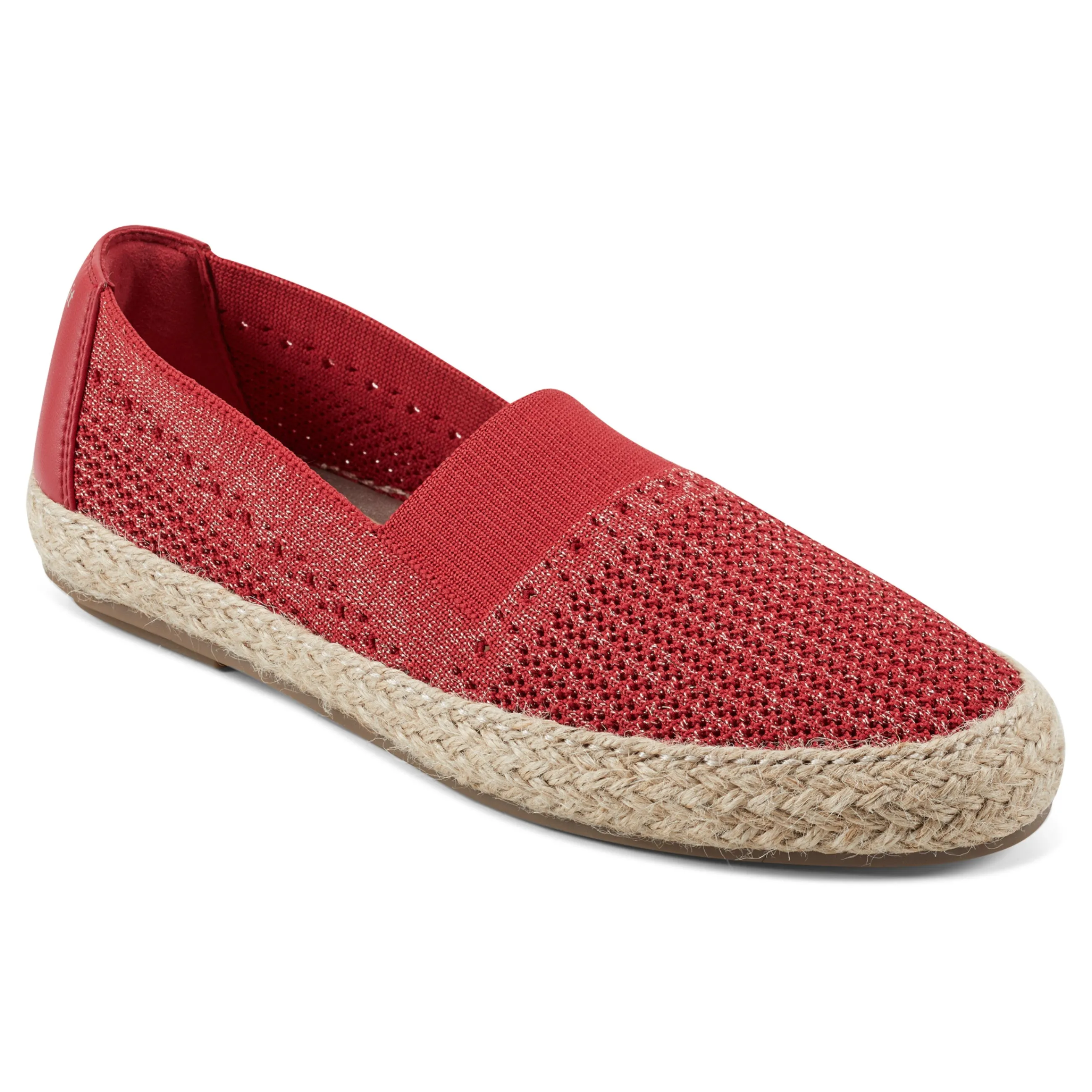 Cheap Easy Spirit Hassie Slip On Casual Espadrilles RedMetallic