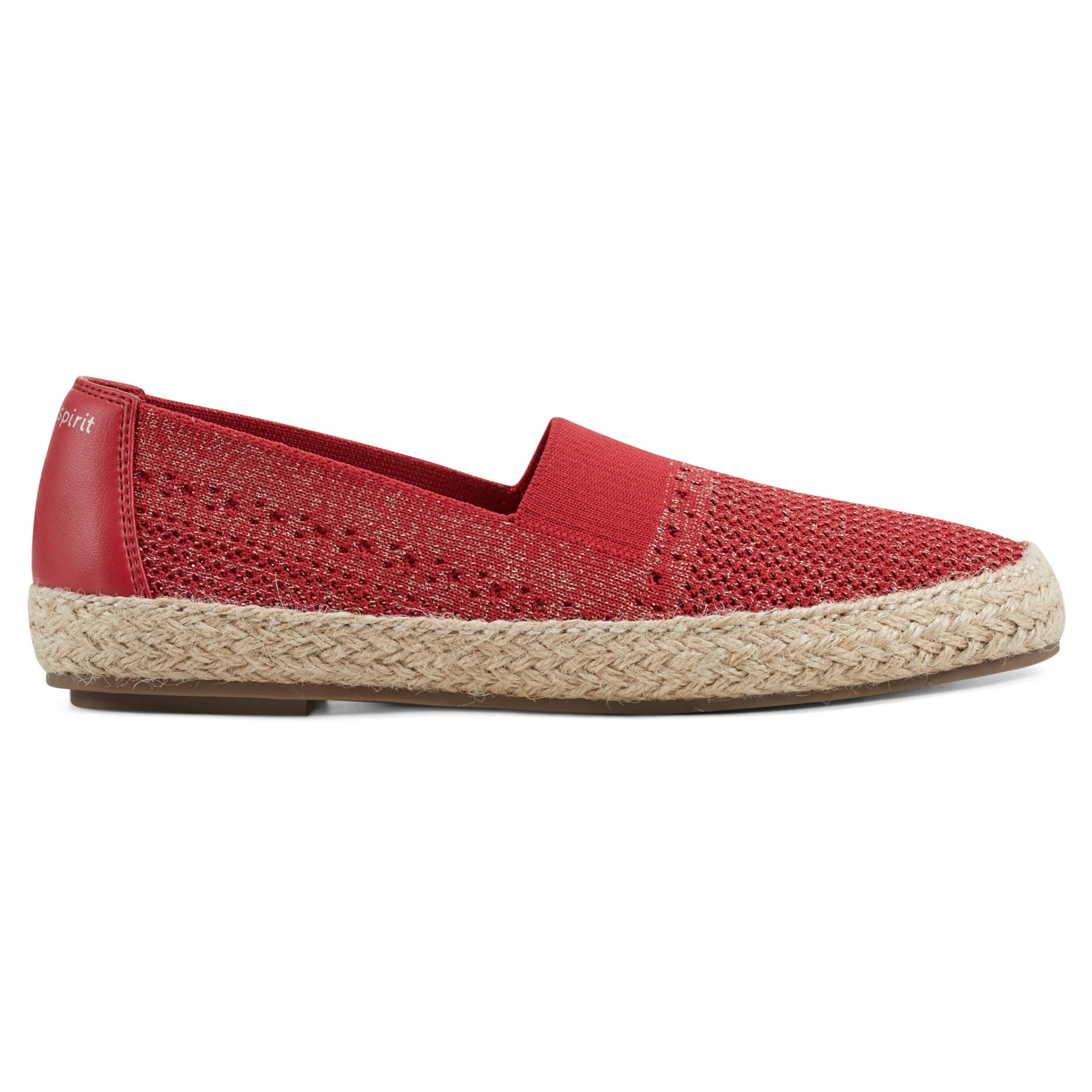 Cheap Easy Spirit Hassie Slip On Casual Espadrilles RedMetallic