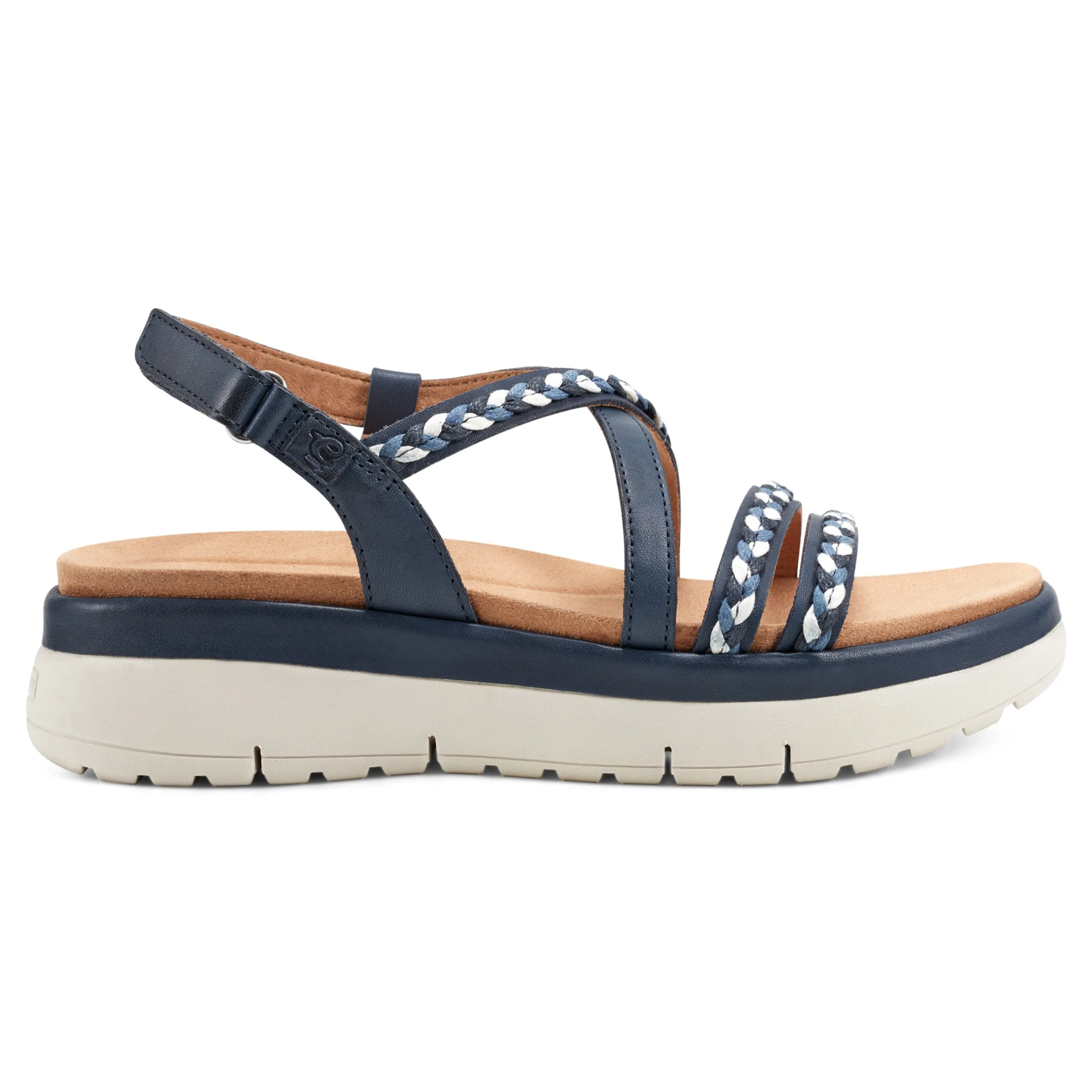 Store Easy Spirit Ivani Platform Sandals NavyLeather