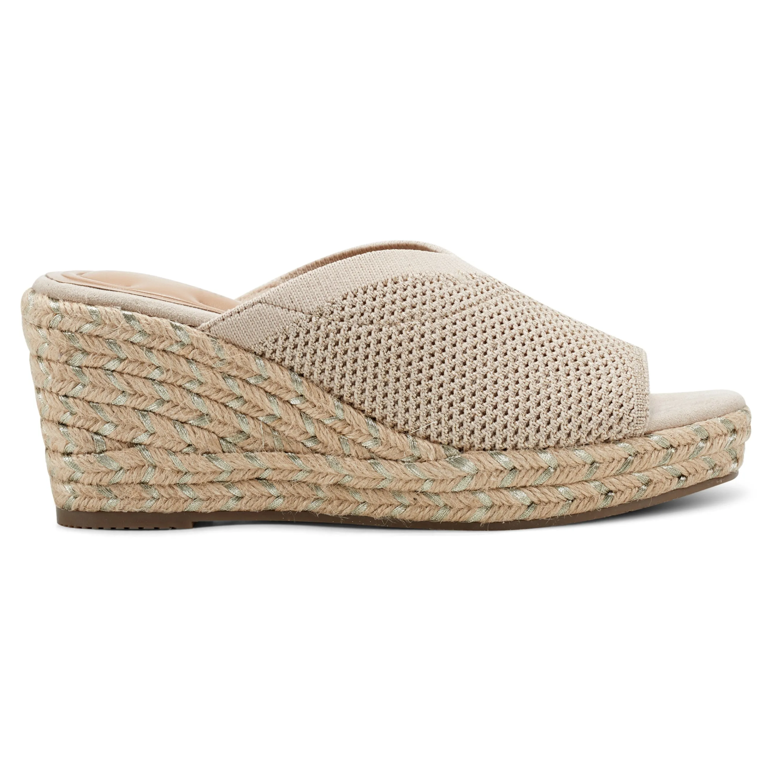 Best Sale Easy Spirit Jalen Espadrille Wedge Sandals Natural