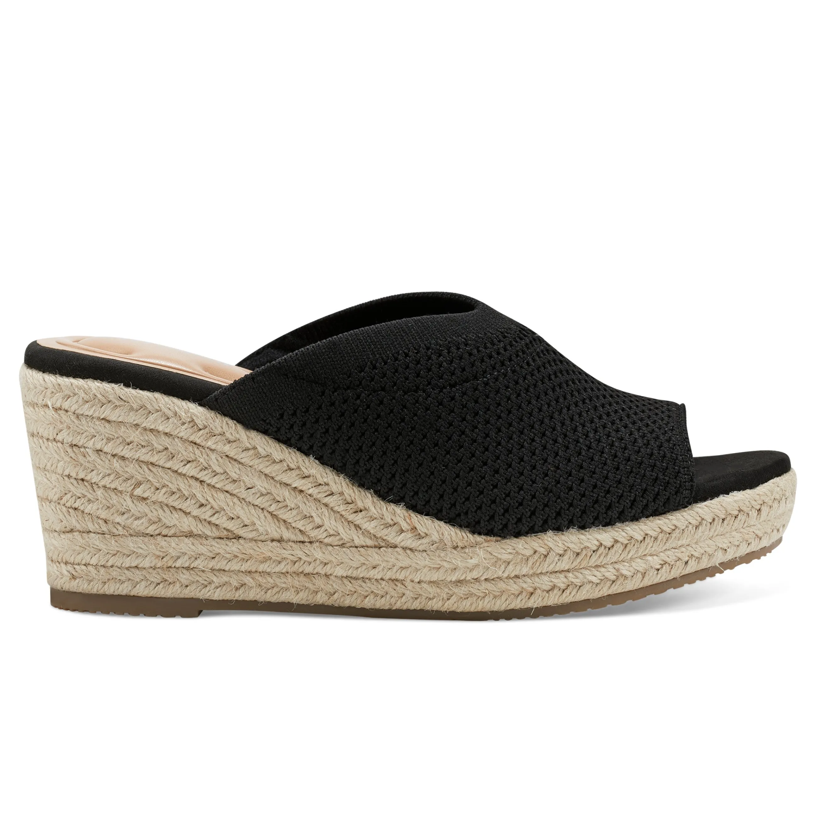 Cheap Easy Spirit Jalen Espadrille Wedge Sandals Black