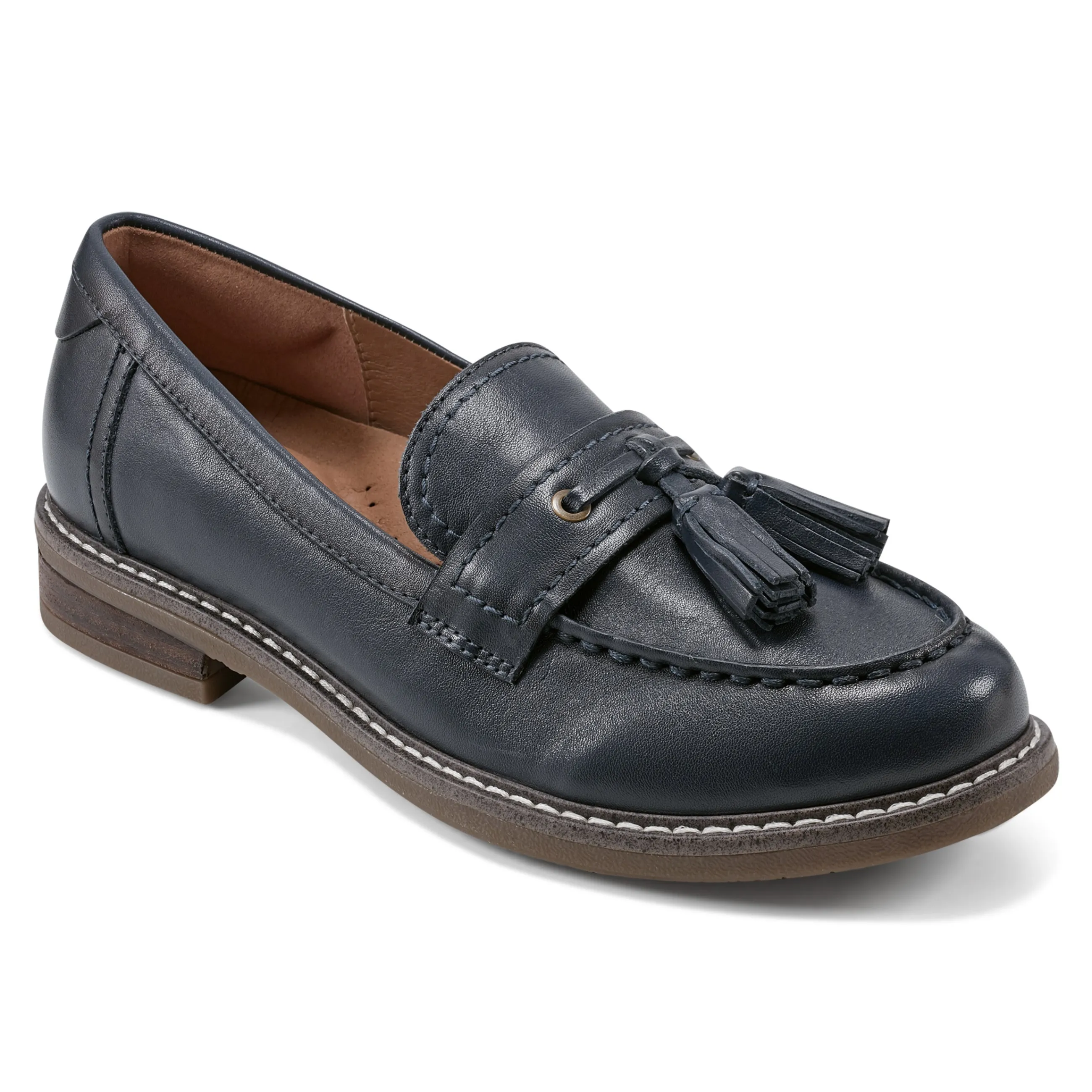 Outlet Easy Spirit Janelle Casual Loafers NavyLeather