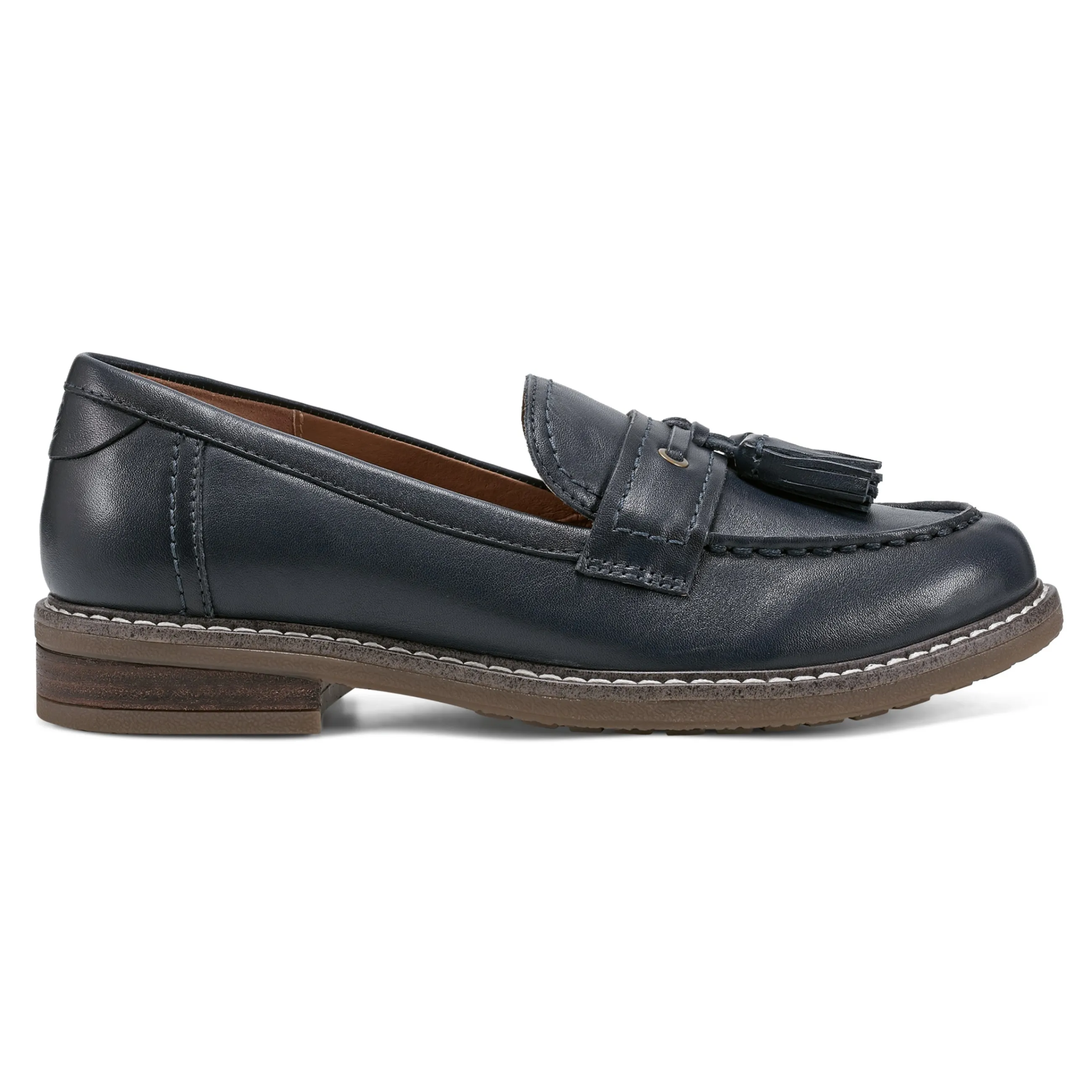 Outlet Easy Spirit Janelle Casual Loafers NavyLeather