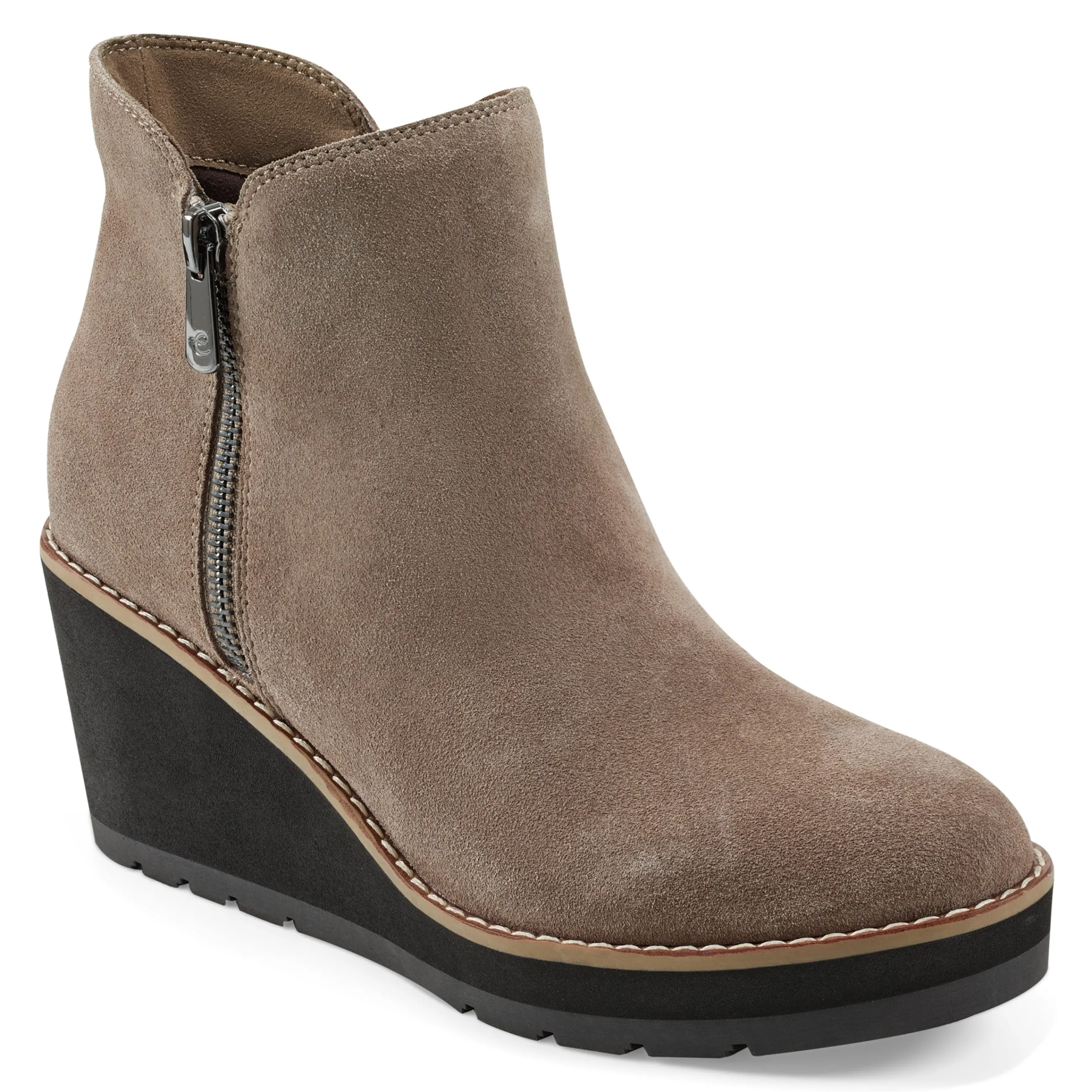 Shop Easy Spirit Jayda Casual Wedge Booties TaupeSuede