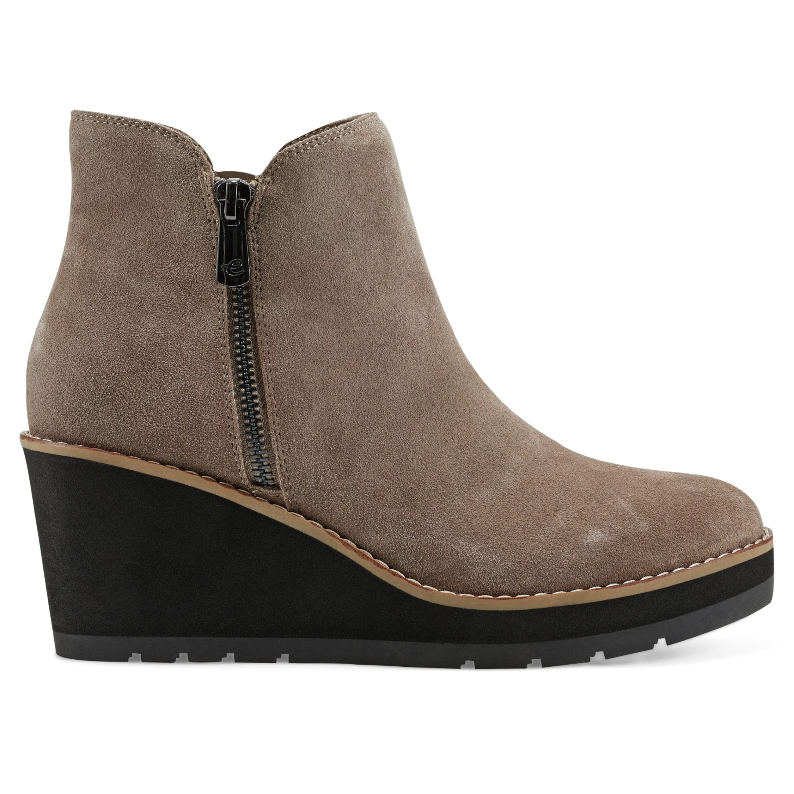 Shop Easy Spirit Jayda Casual Wedge Booties TaupeSuede