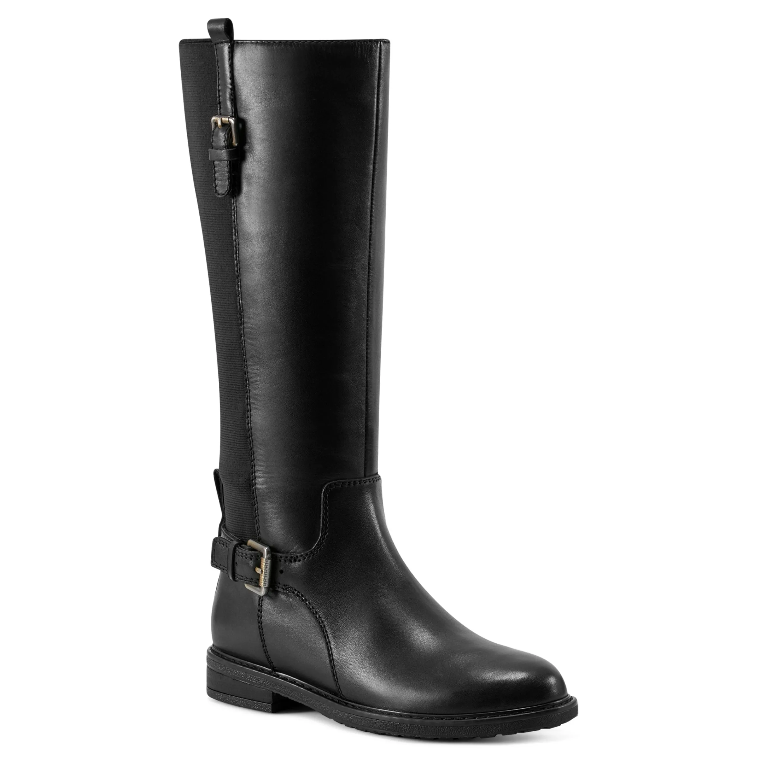 Clearance Easy Spirit Jema Tall Shaft Casual Boots BlackLeather