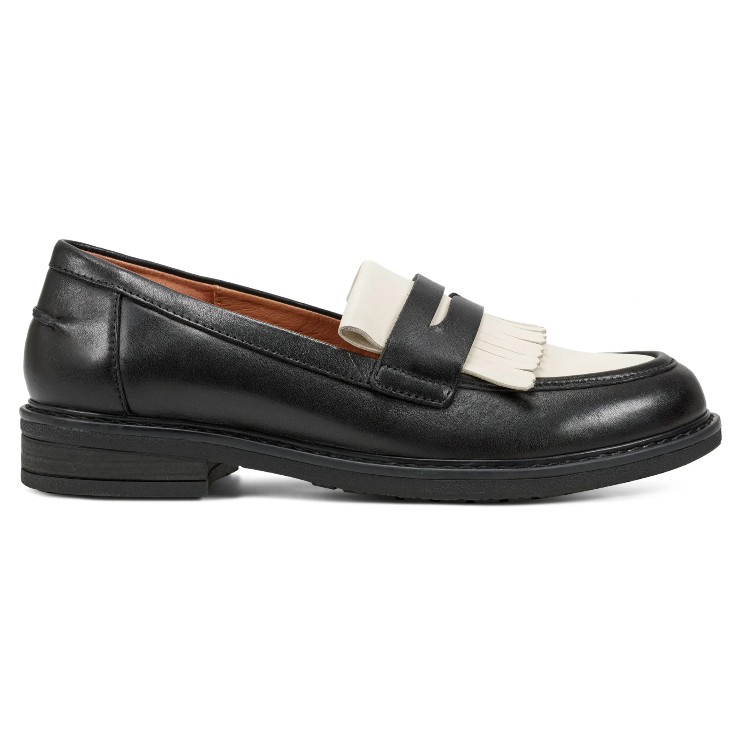 Shop Easy Spirit Jett Penny Loafers Black/IvoryLeather