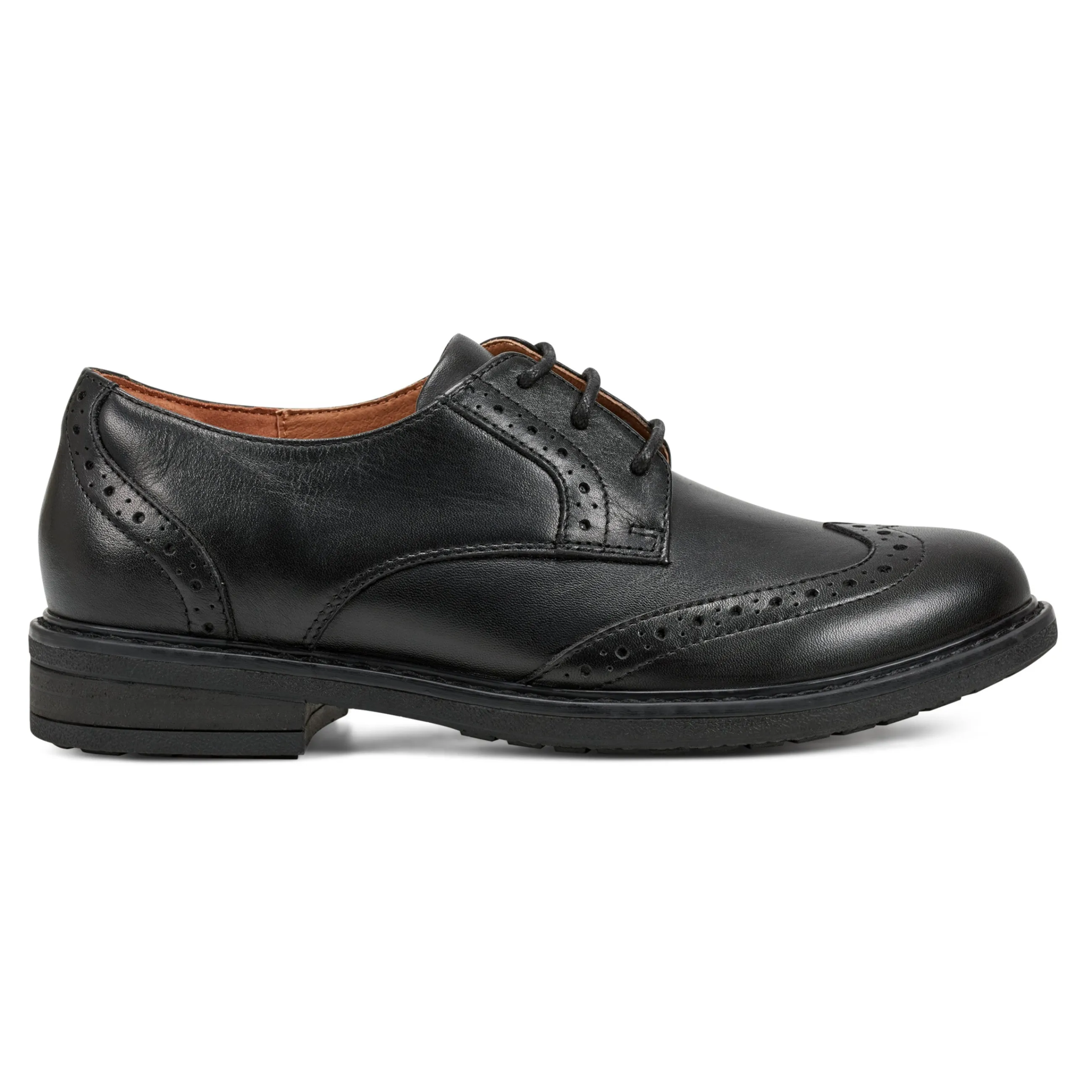 Clearance Easy Spirit Jonah Lace Up Oxfords BlackLeather