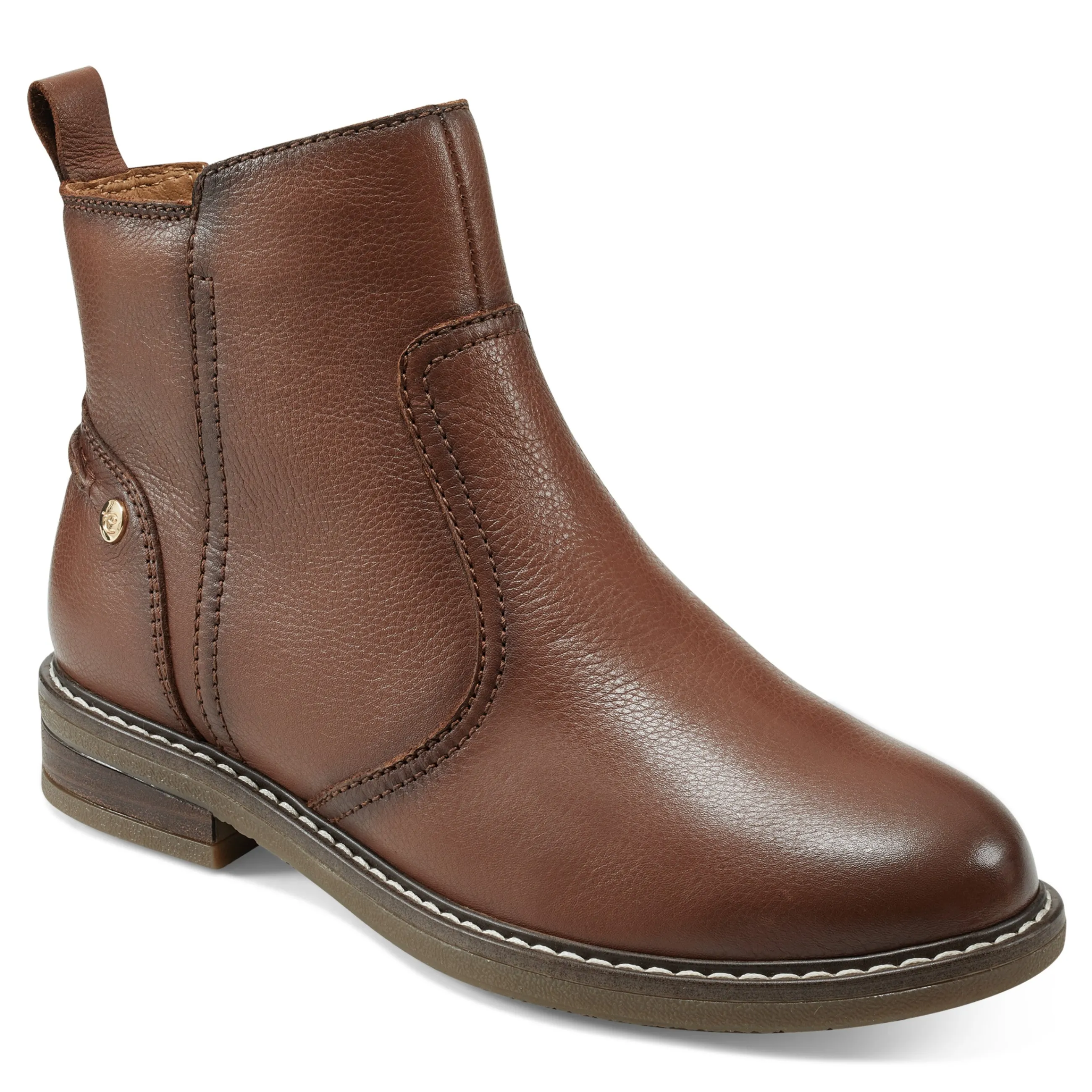 Online Easy Spirit Juna Casual Booties BrownLeather