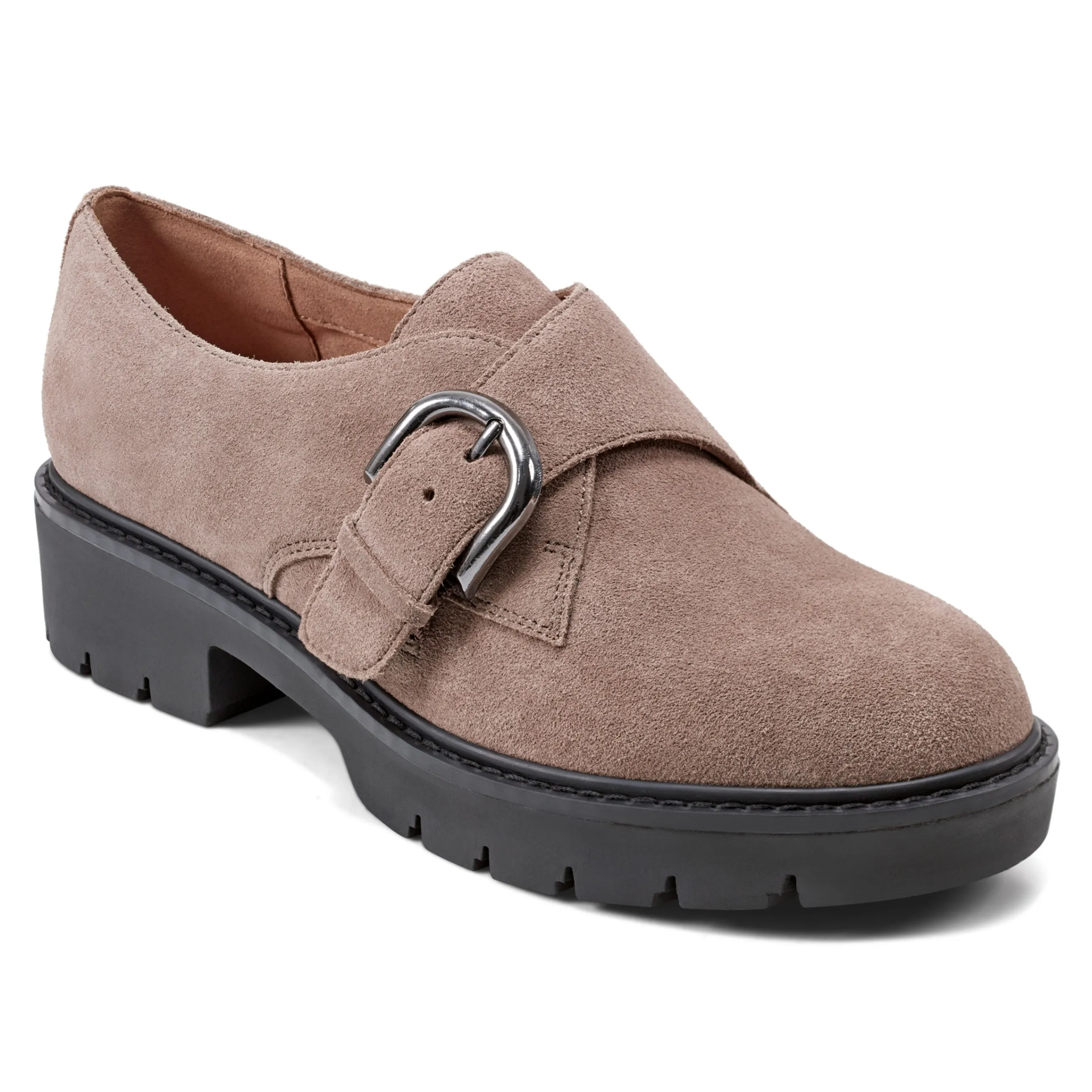 Hot Easy Spirit Kasen Lug Sole Loafers TaupeSuede