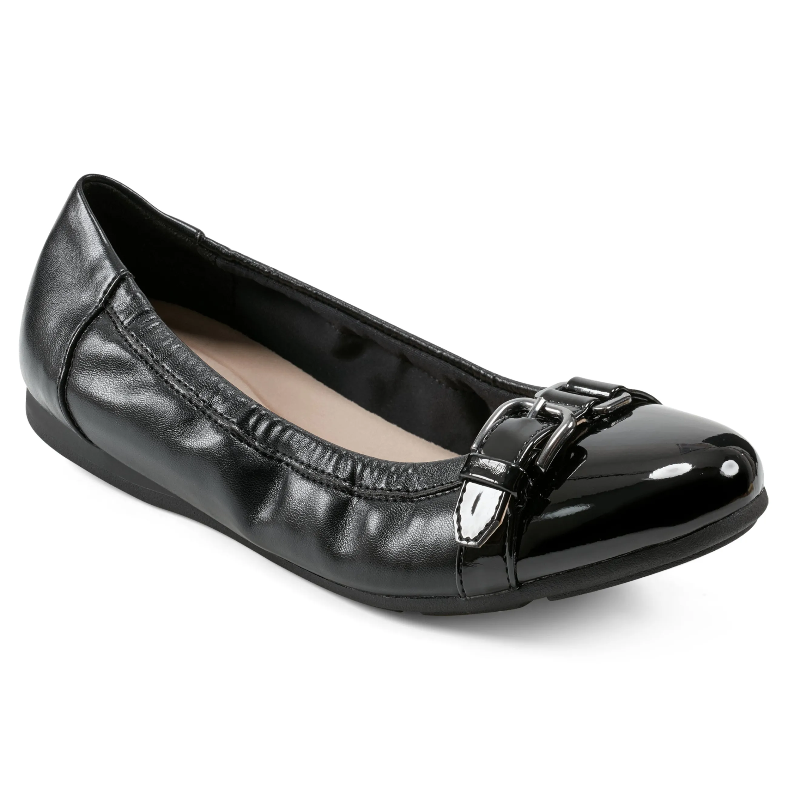 New Easy Spirit Kenna Ballet Flats BlackLeather