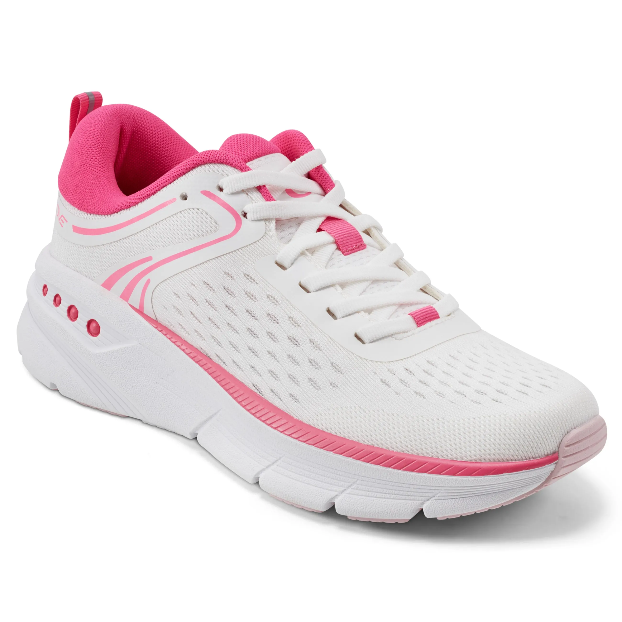 Shop Easy Spirit Limited Edition Maxine EMOVE Walking Shoes White/Pink