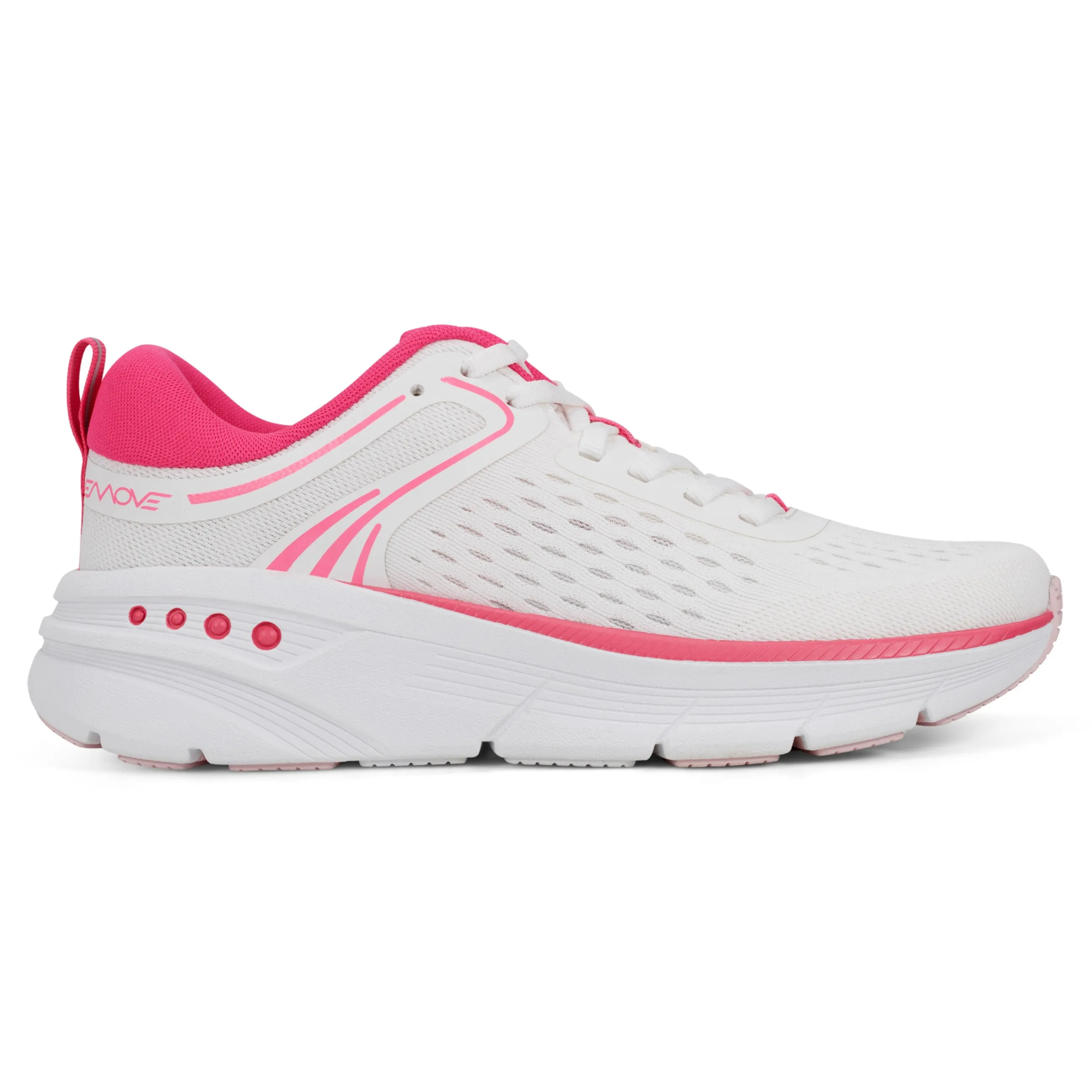 Shop Easy Spirit Limited Edition Maxine EMOVE Walking Shoes White/Pink