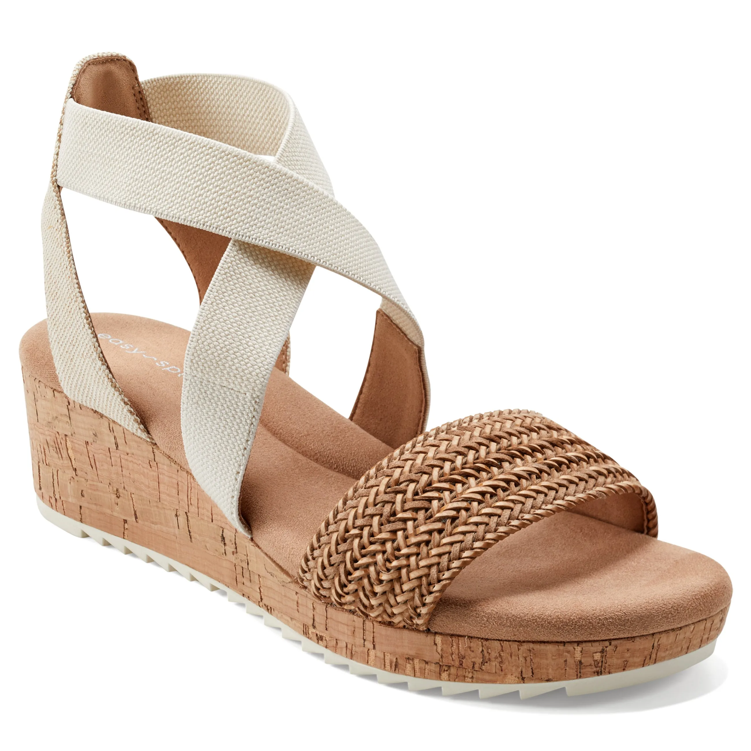 Best Sale Easy Spirit Lorena Wedge Sandals Natural