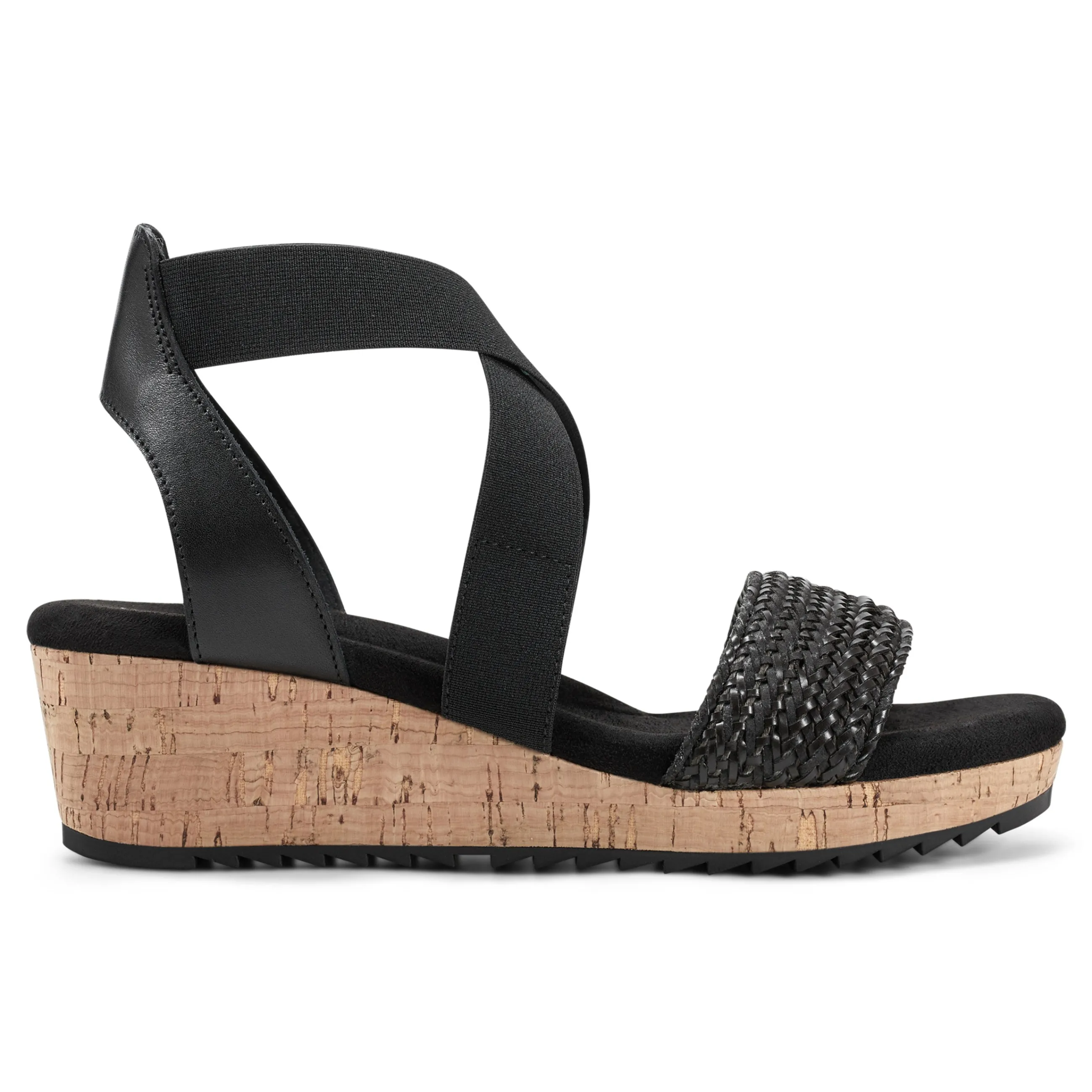 Hot Easy Spirit Lorena Wedge Sandals Black