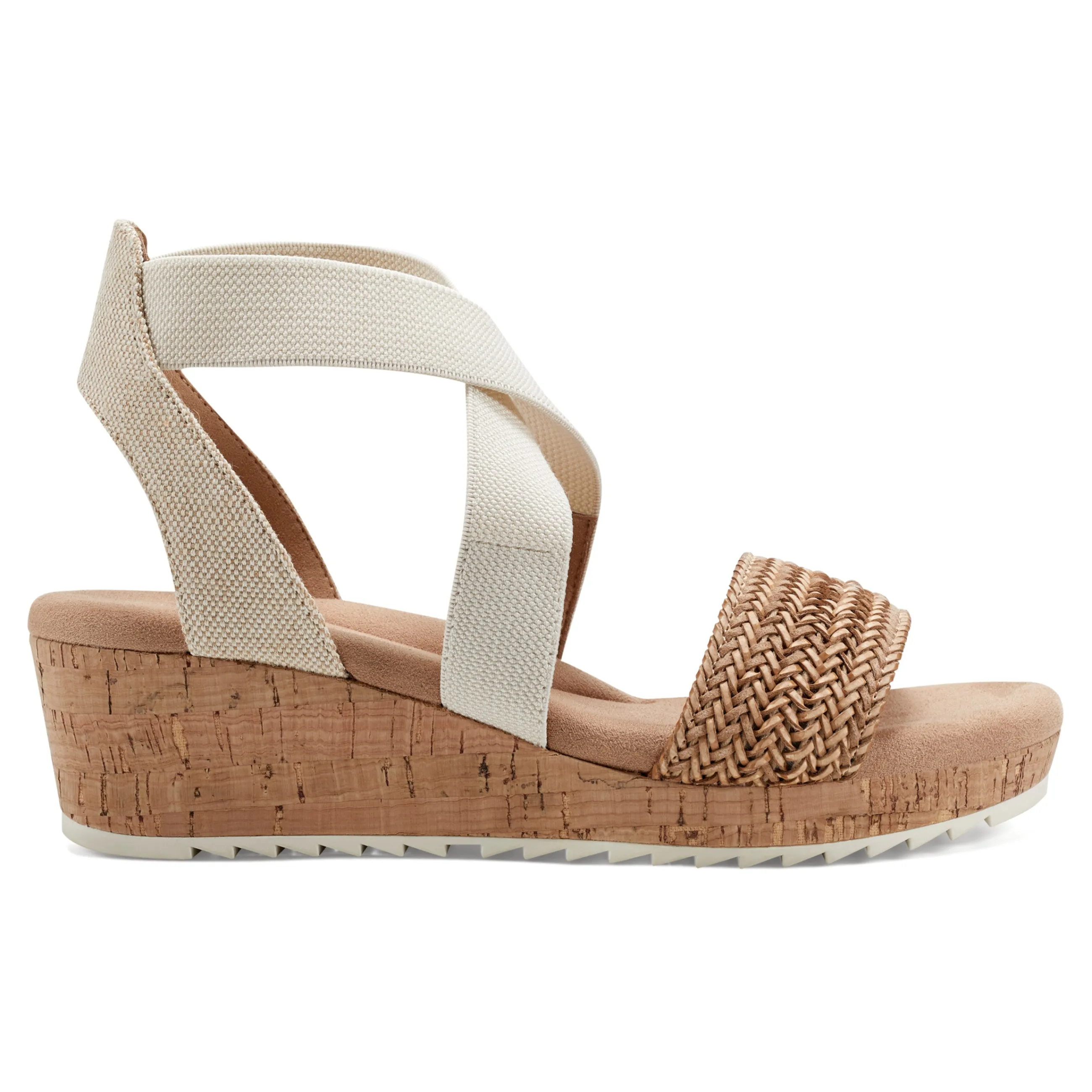 Best Sale Easy Spirit Lorena Wedge Sandals Natural