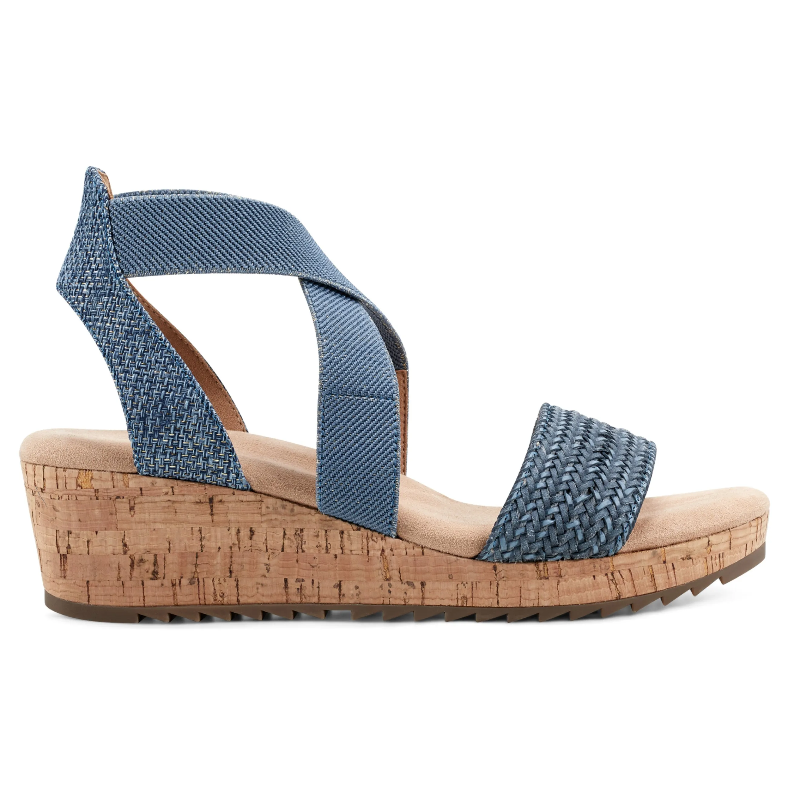 Sale Easy Spirit Lorena Wedge Sandals Denim