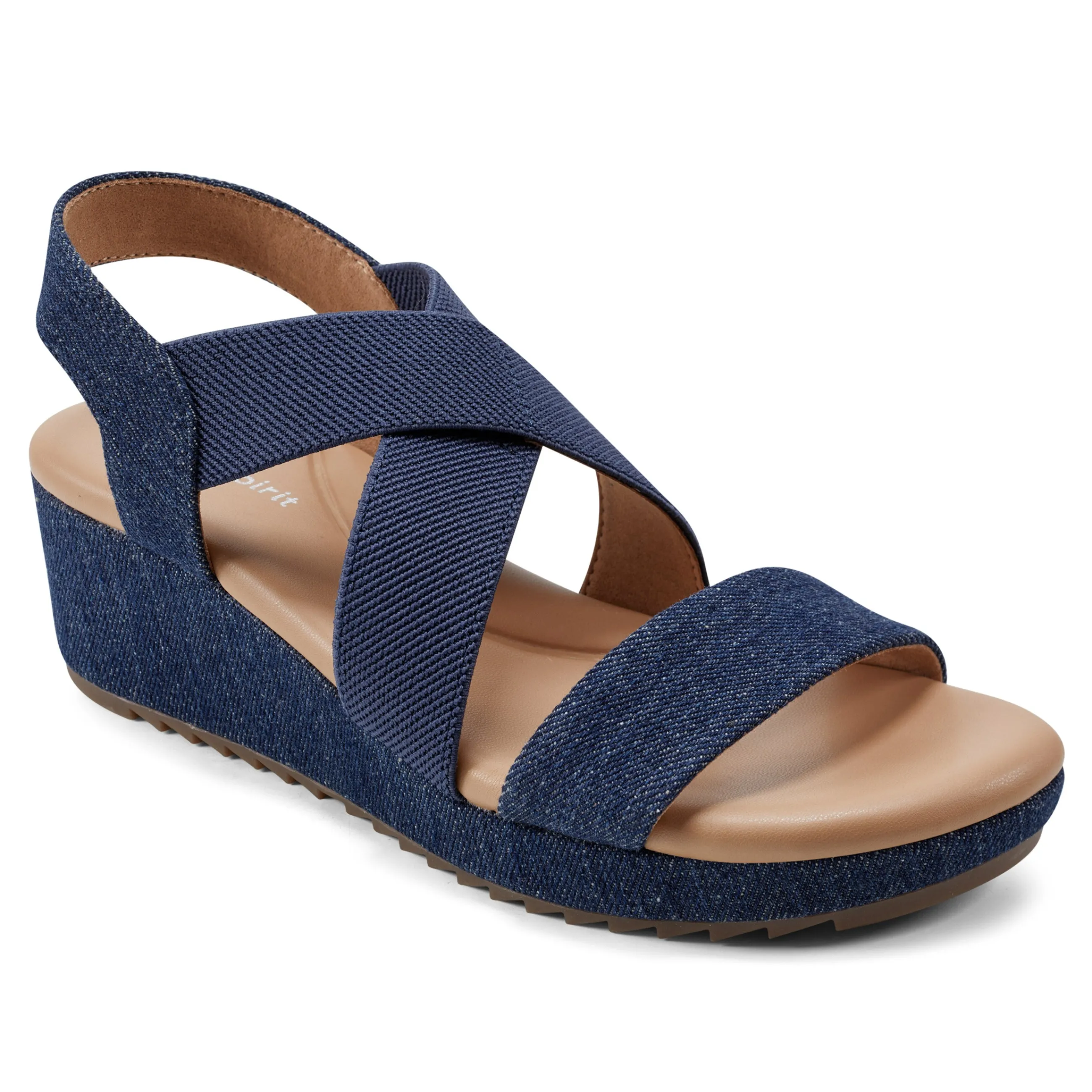 Outlet Easy Spirit Lucille Platform Wedge Sandals Denim