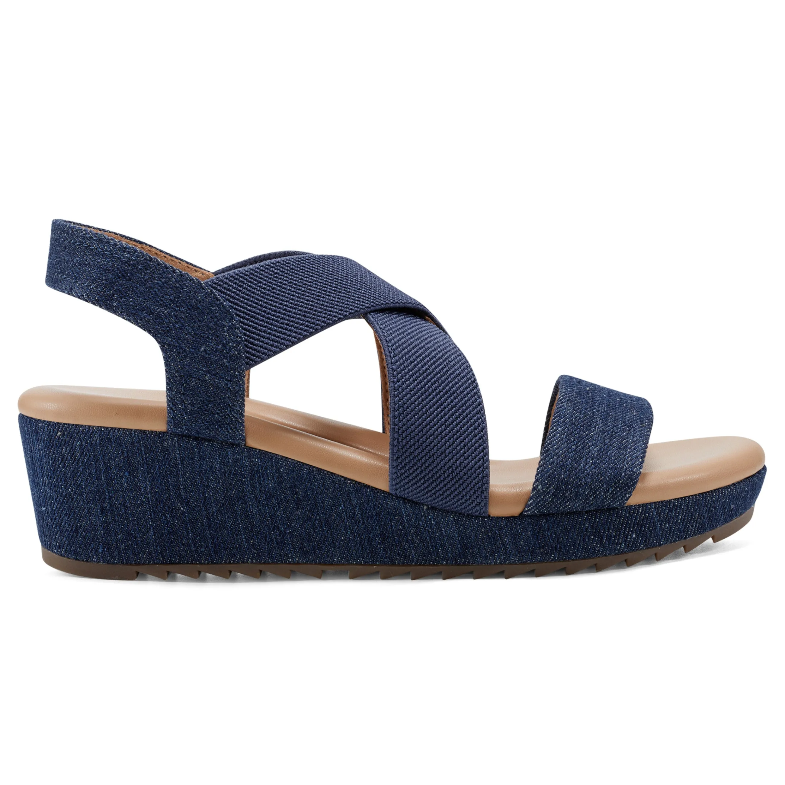 Outlet Easy Spirit Lucille Platform Wedge Sandals Denim