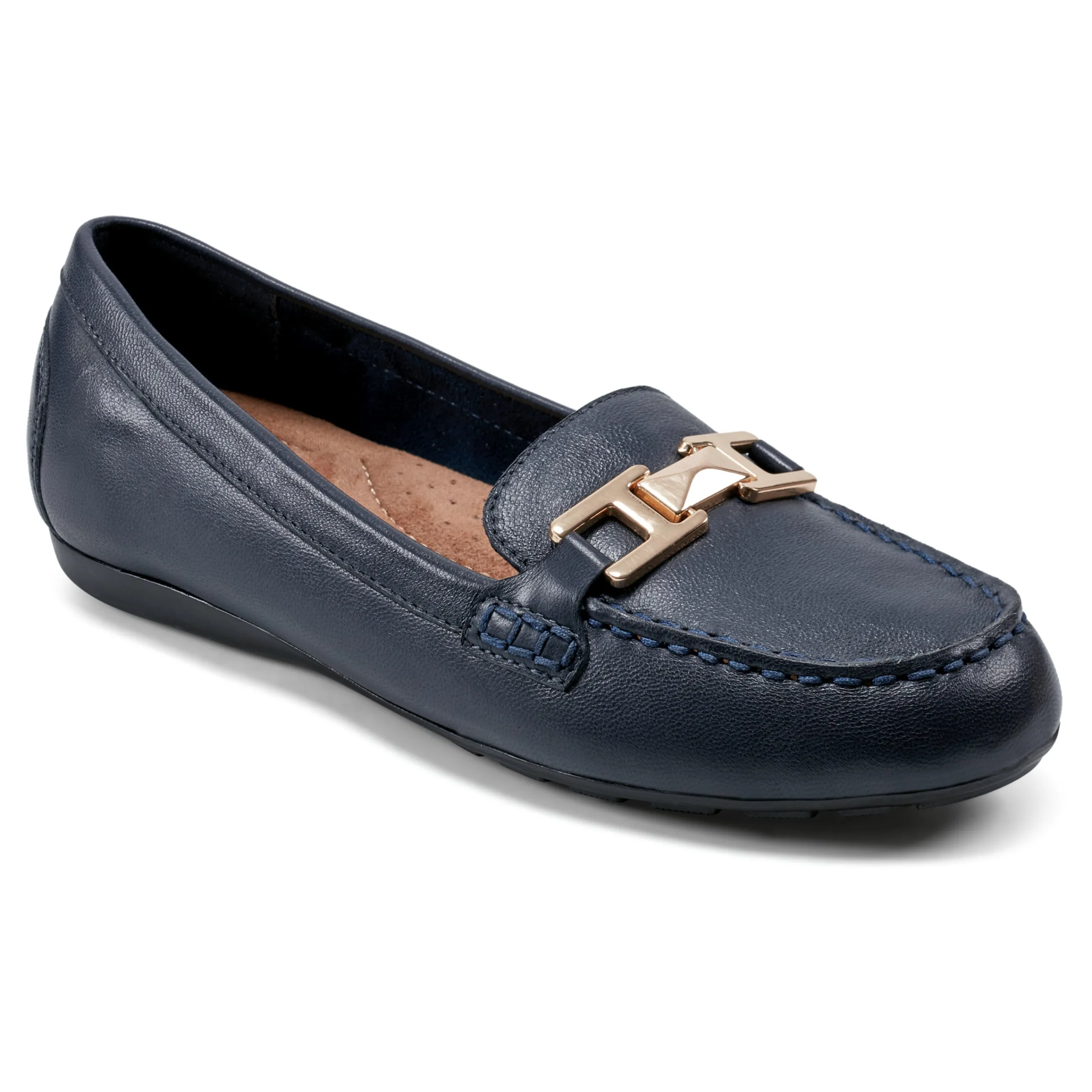 Cheap Easy Spirit Mallorie Casual Loafers NavyLeather