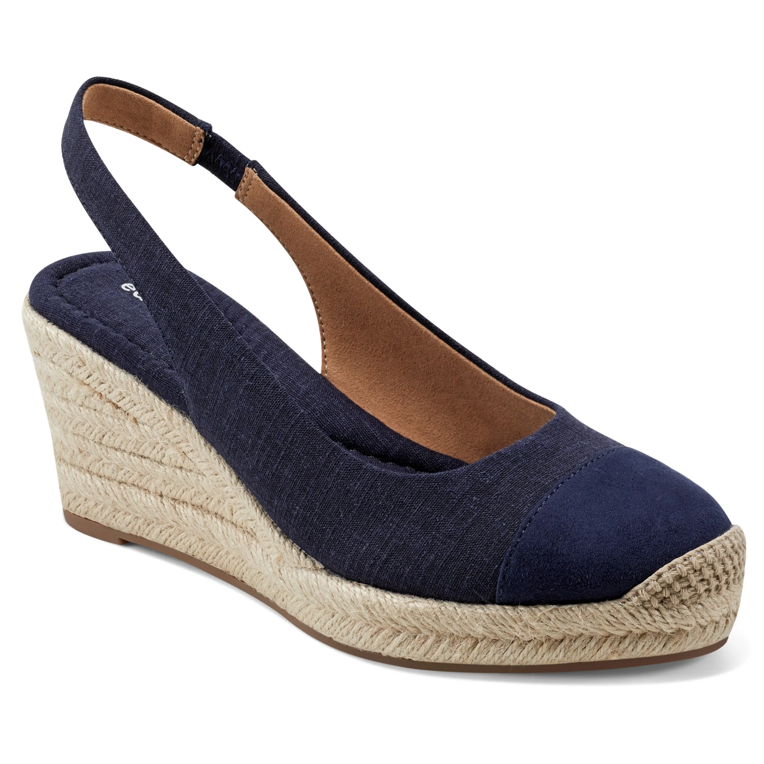 Outlet Easy Spirit Margie Platform Wedge Slingbacks DarkDenim