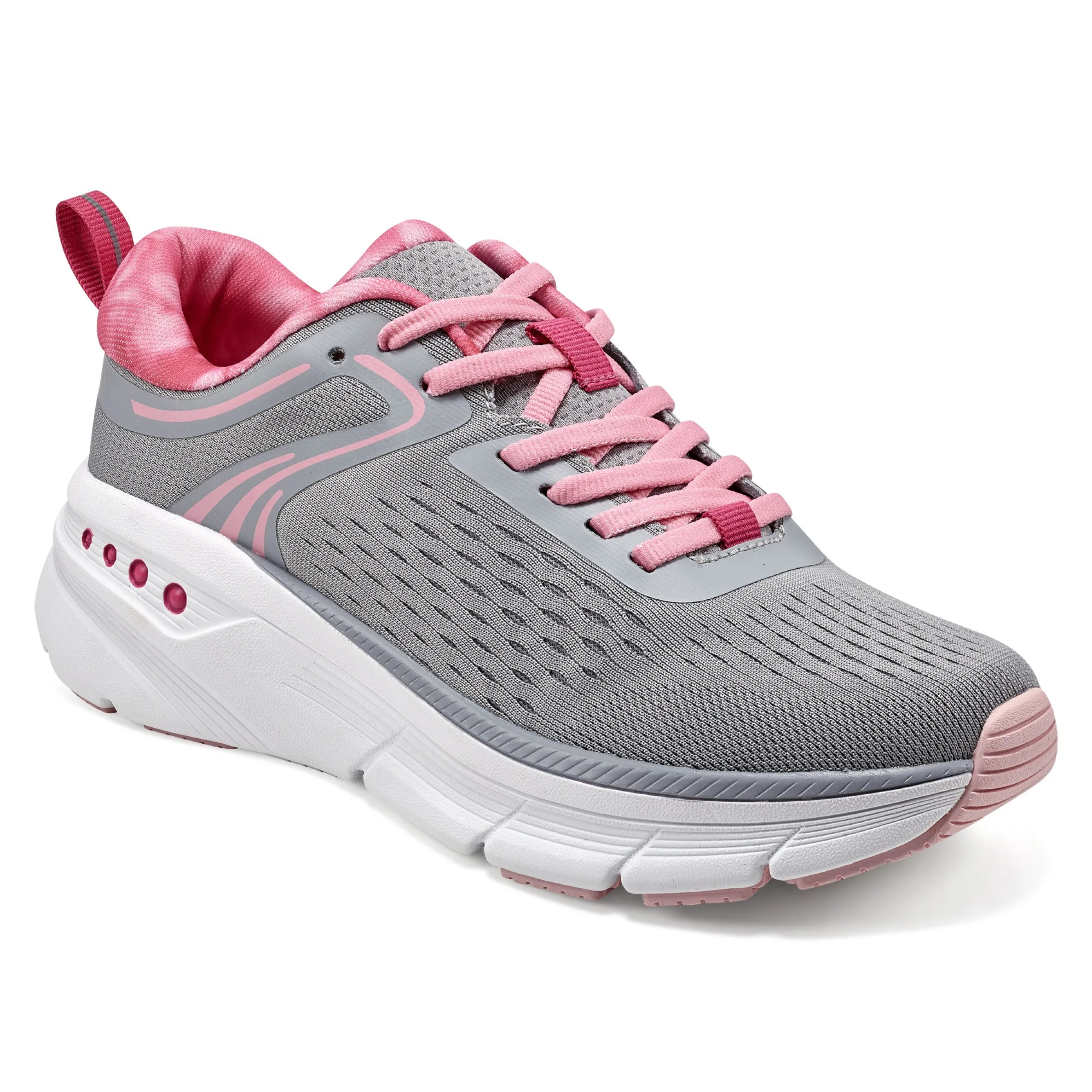 Sale Easy Spirit Maxine EMOVE Walking Shoes Grey/Pink