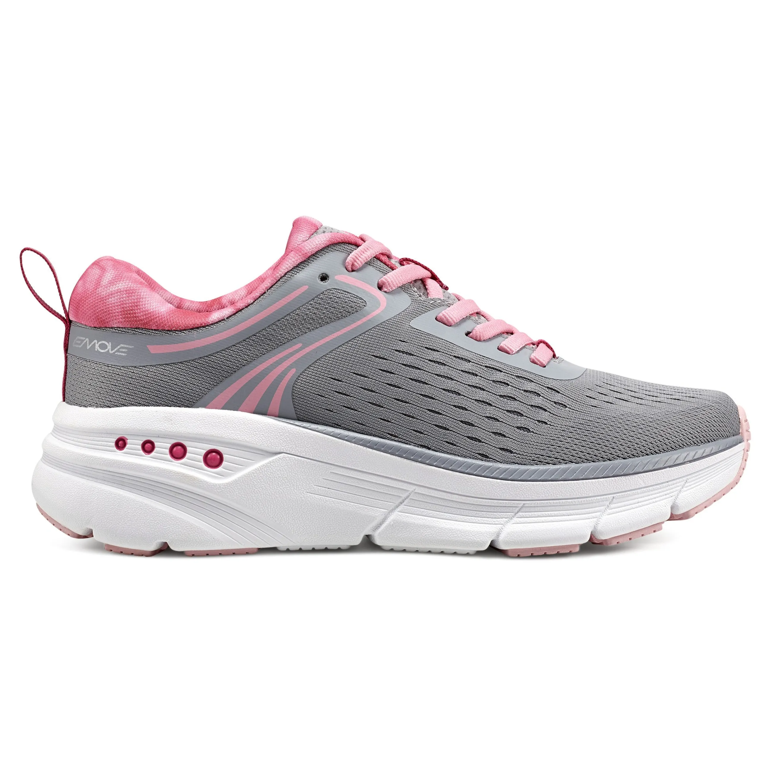 Sale Easy Spirit Maxine EMOVE Walking Shoes Grey/Pink