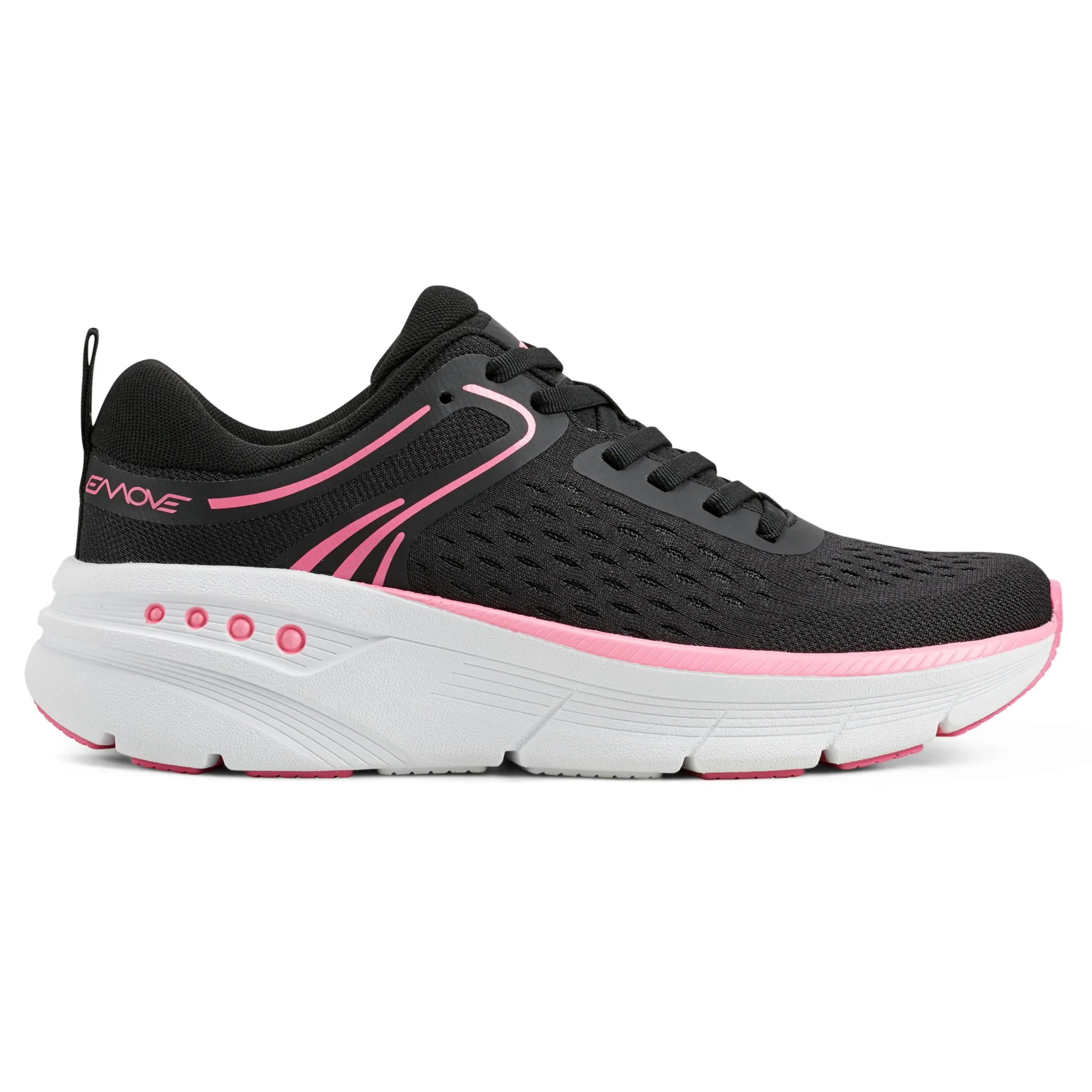 Fashion Easy Spirit Maxine EMOVE Walking Shoes Black/Pink