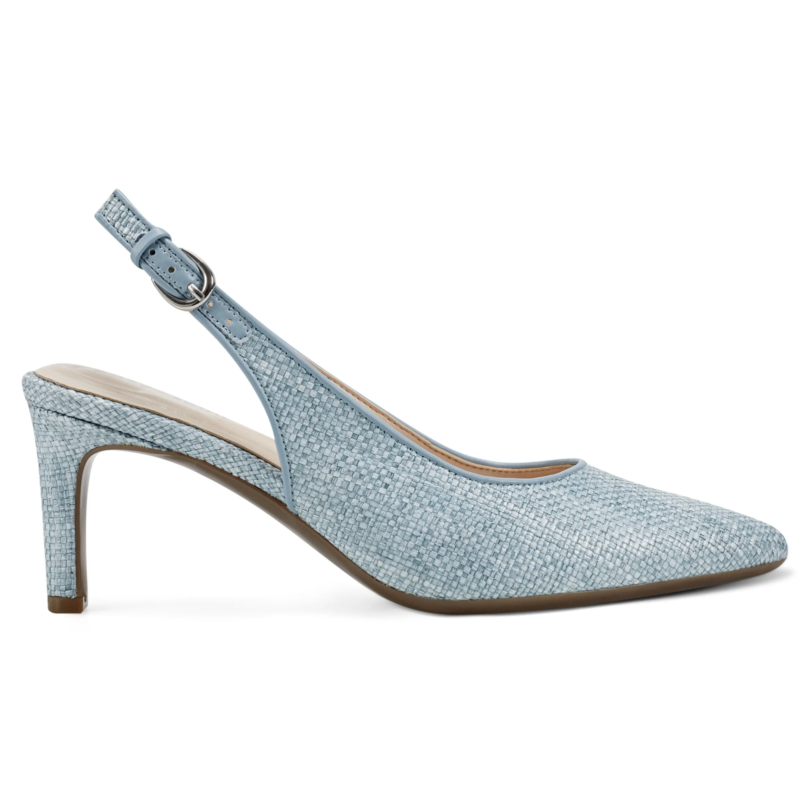 Best Sale Easy Spirit Raveen Slingback Pumps LightBlueRaffia