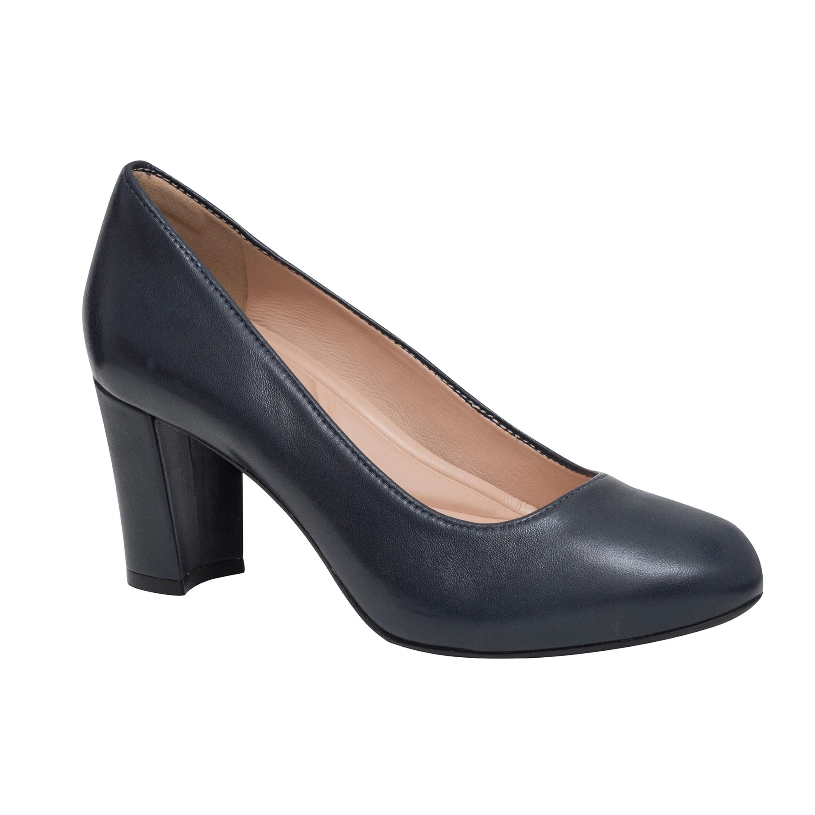 Hot Easy Spirit Riley Hidden Platform Pumps NavyLeather