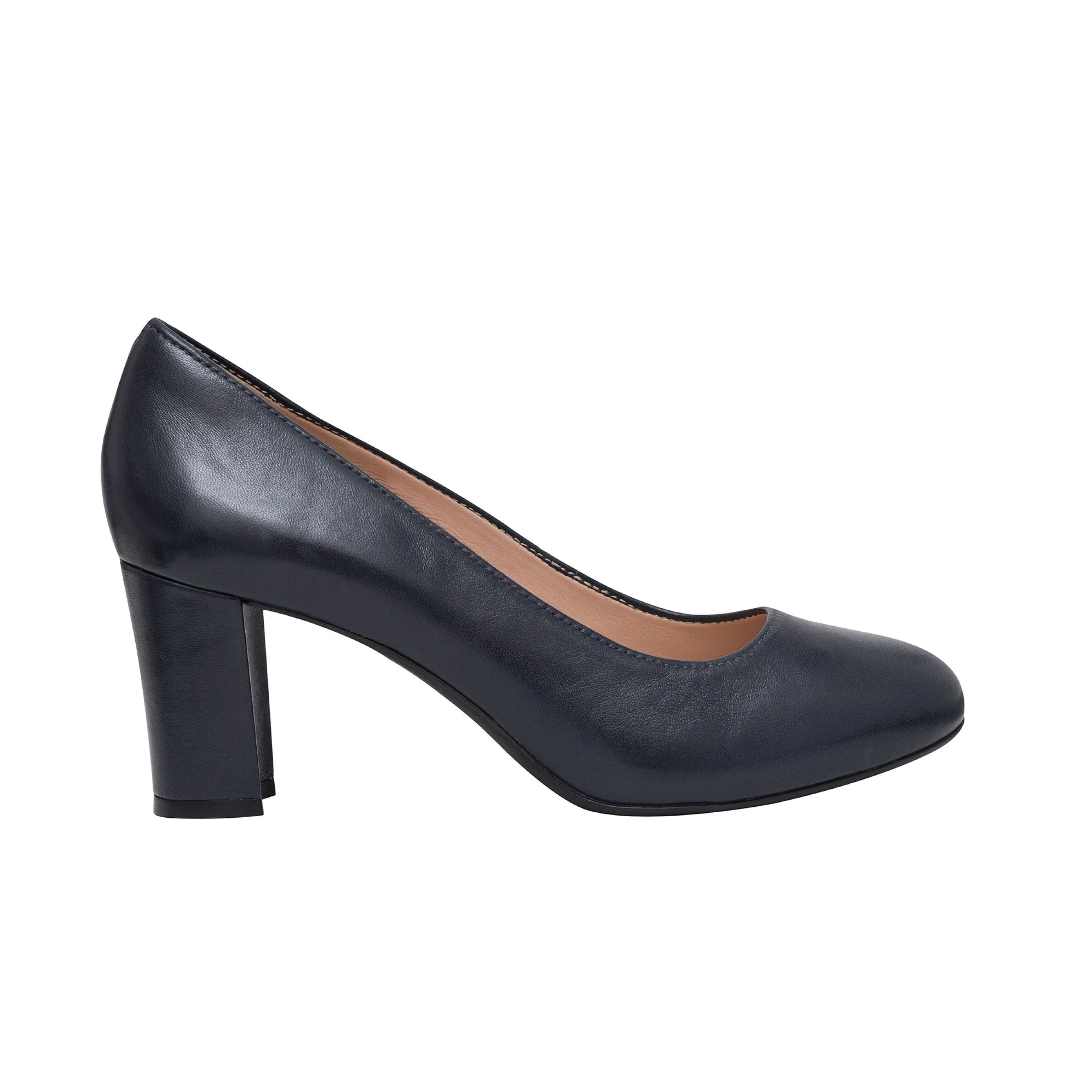 Hot Easy Spirit Riley Hidden Platform Pumps NavyLeather