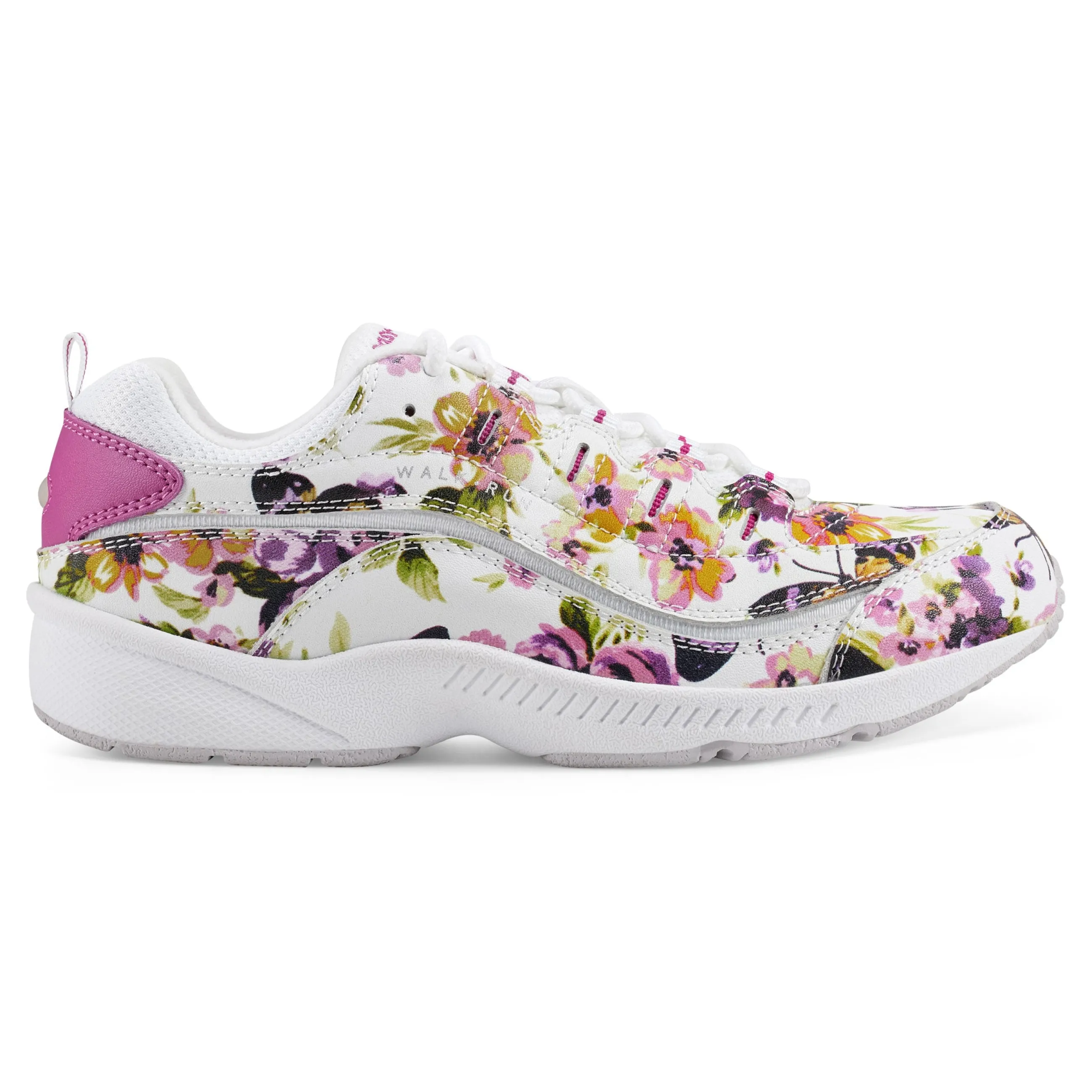 Sale Easy Spirit Romy Leather Walking Shoes FloralButterflyPrint