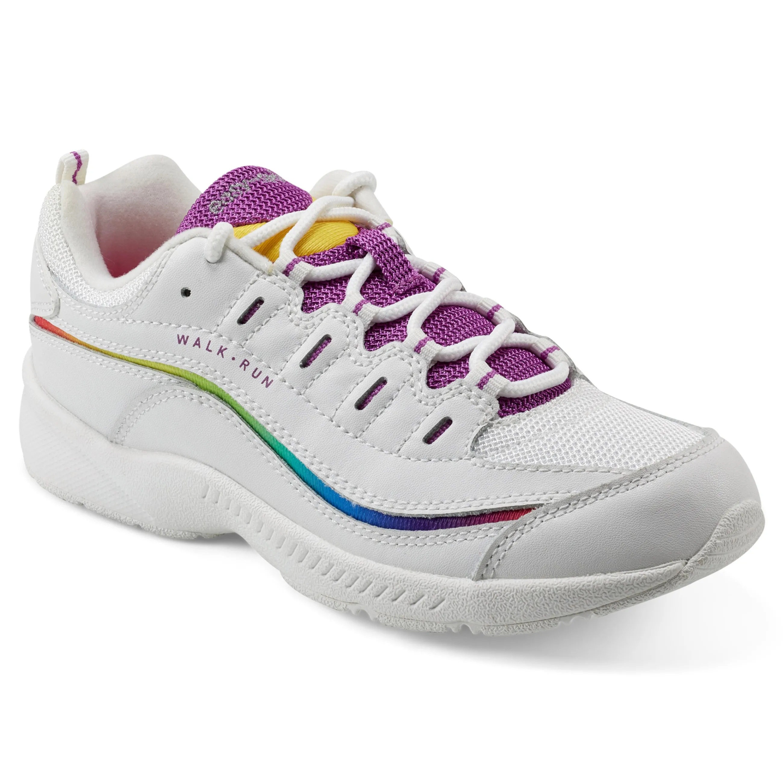 Discount Easy Spirit Romy Walking Shoes White/Rainbow