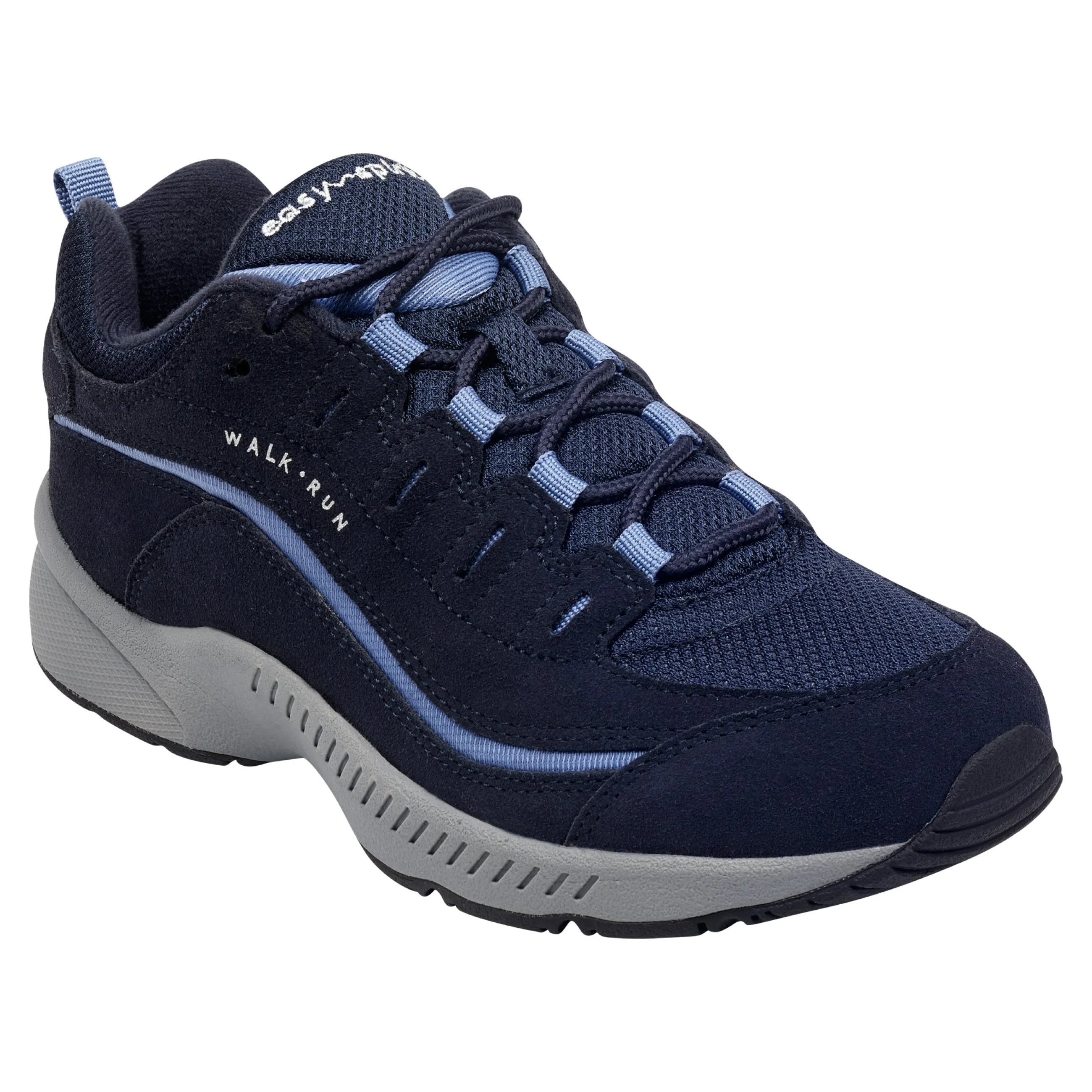 Discount Easy Spirit Romy Walking Shoes BlueMultiSuede