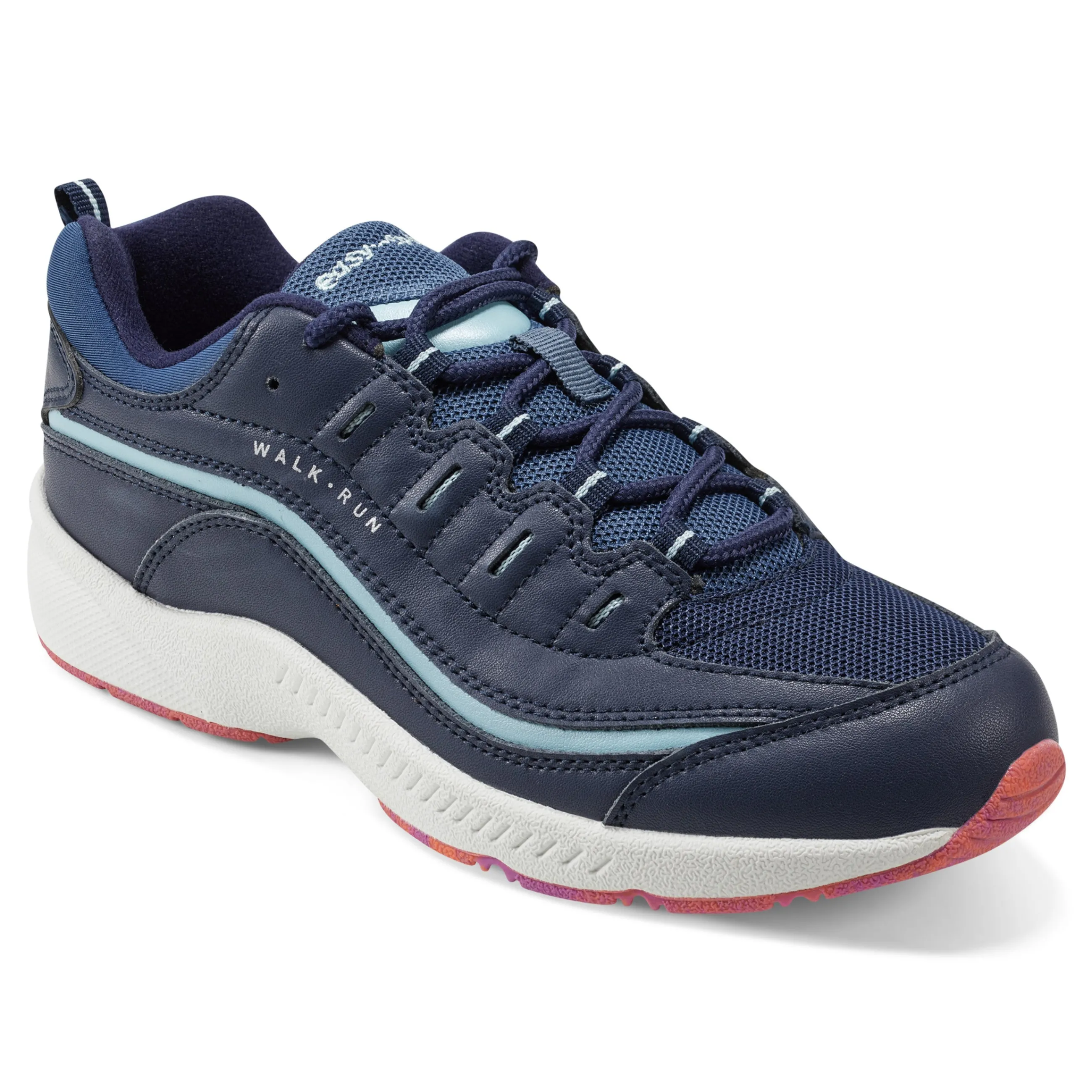 Clearance Easy Spirit Romy Walking Shoes NavyLeather