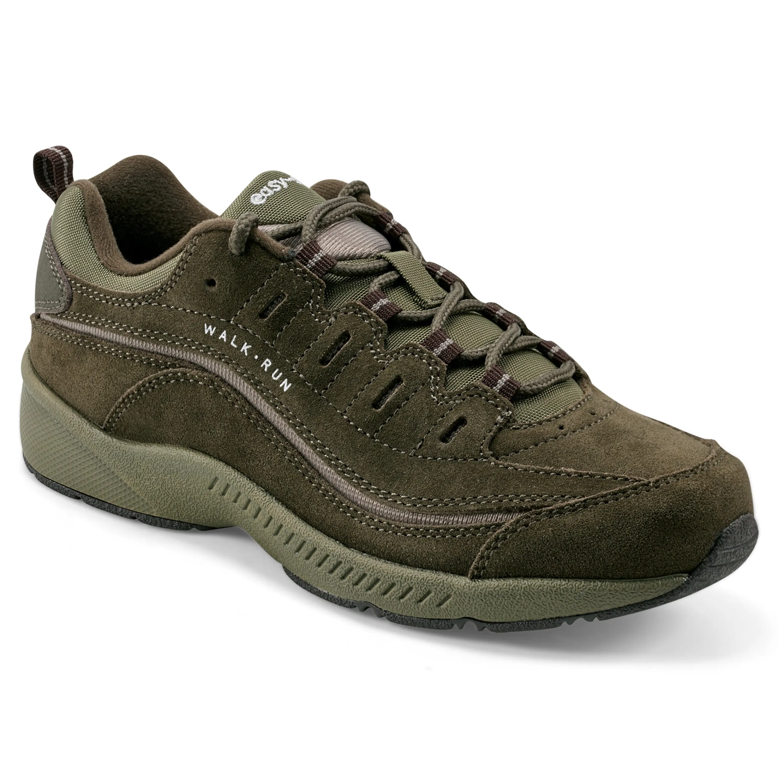 Clearance Easy Spirit Romy Walking Shoes OliveSuede