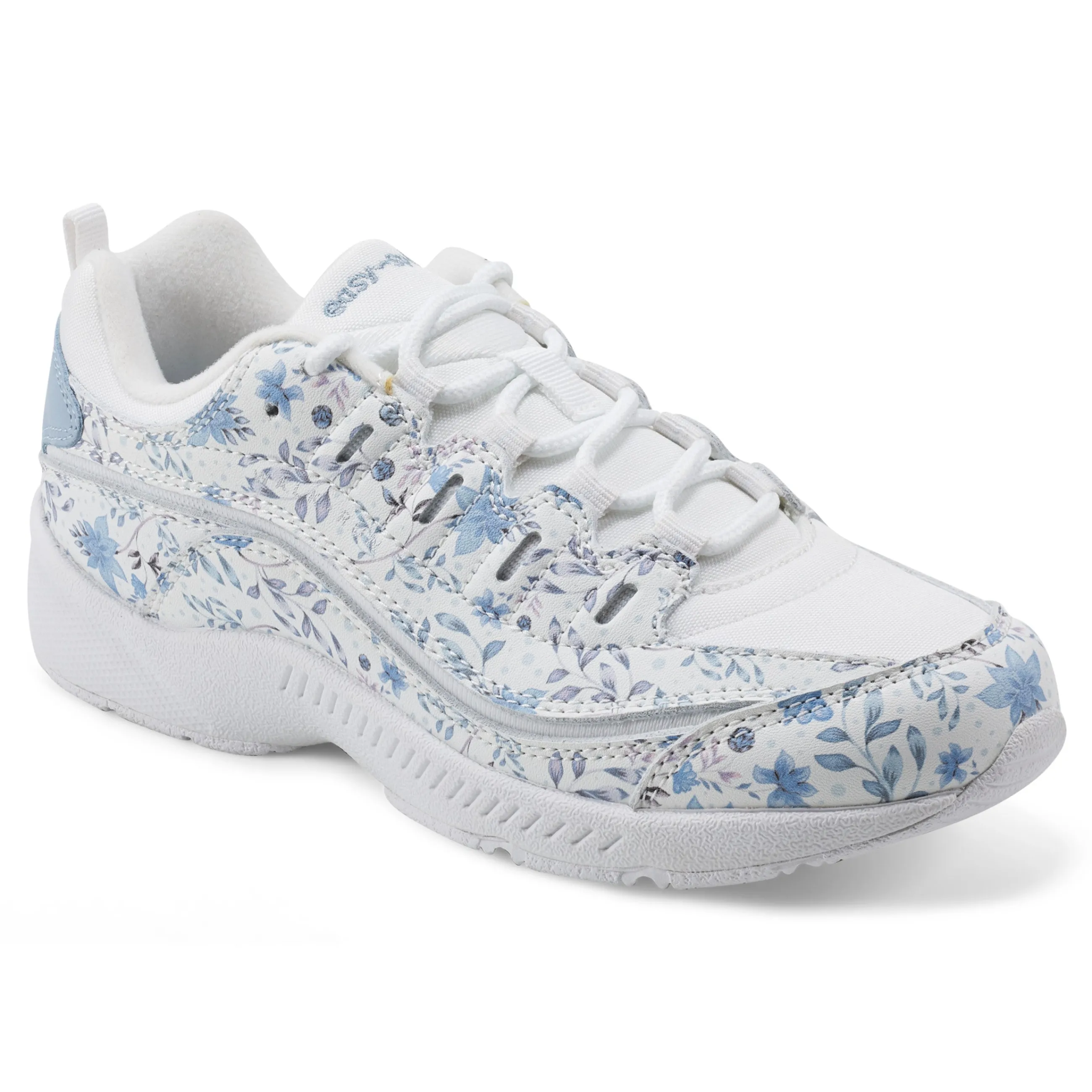 Discount Easy Spirit Romy Walking Shoes White/BlueFloral