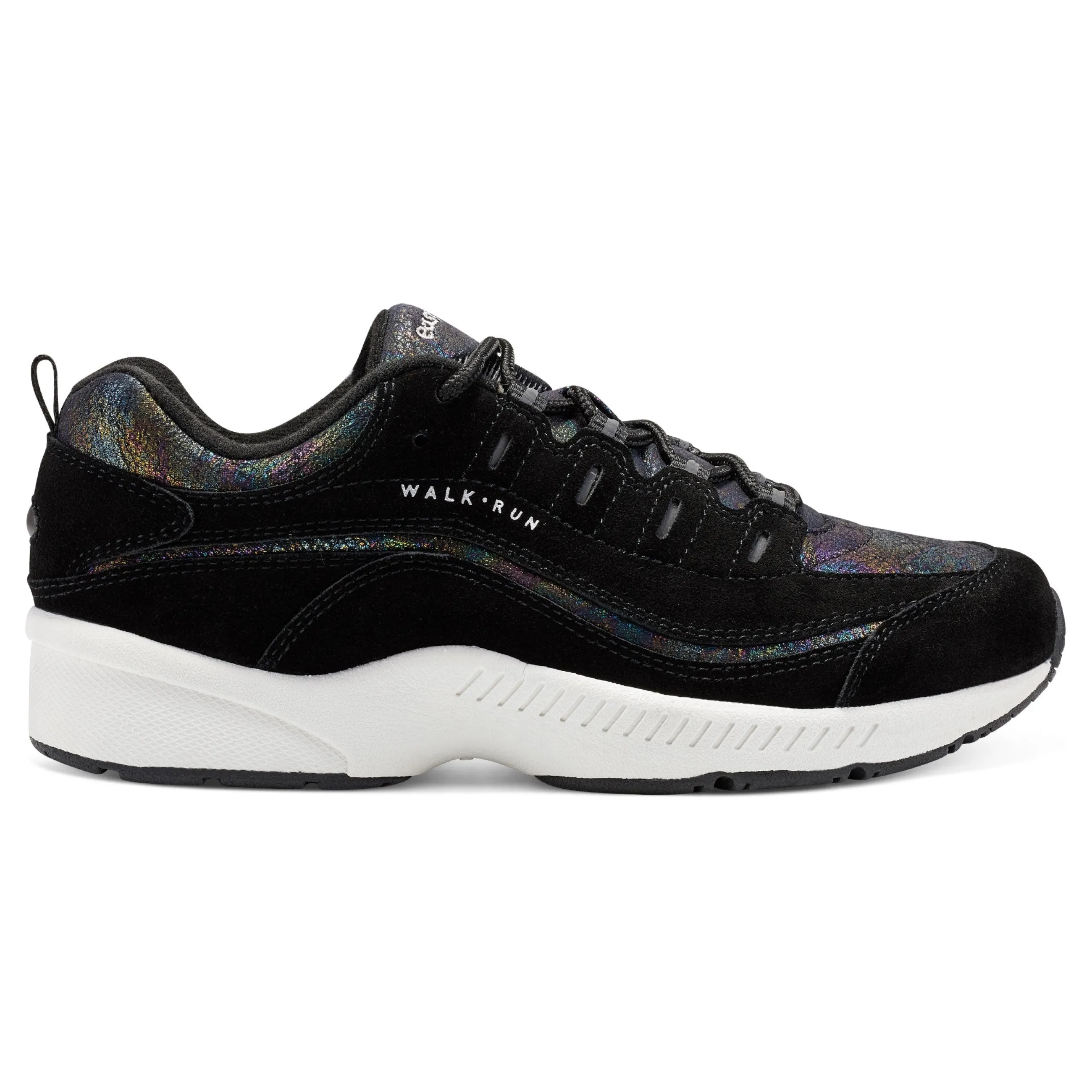 Best Easy Spirit Romy Walking Shoes Black/IridescentSuede