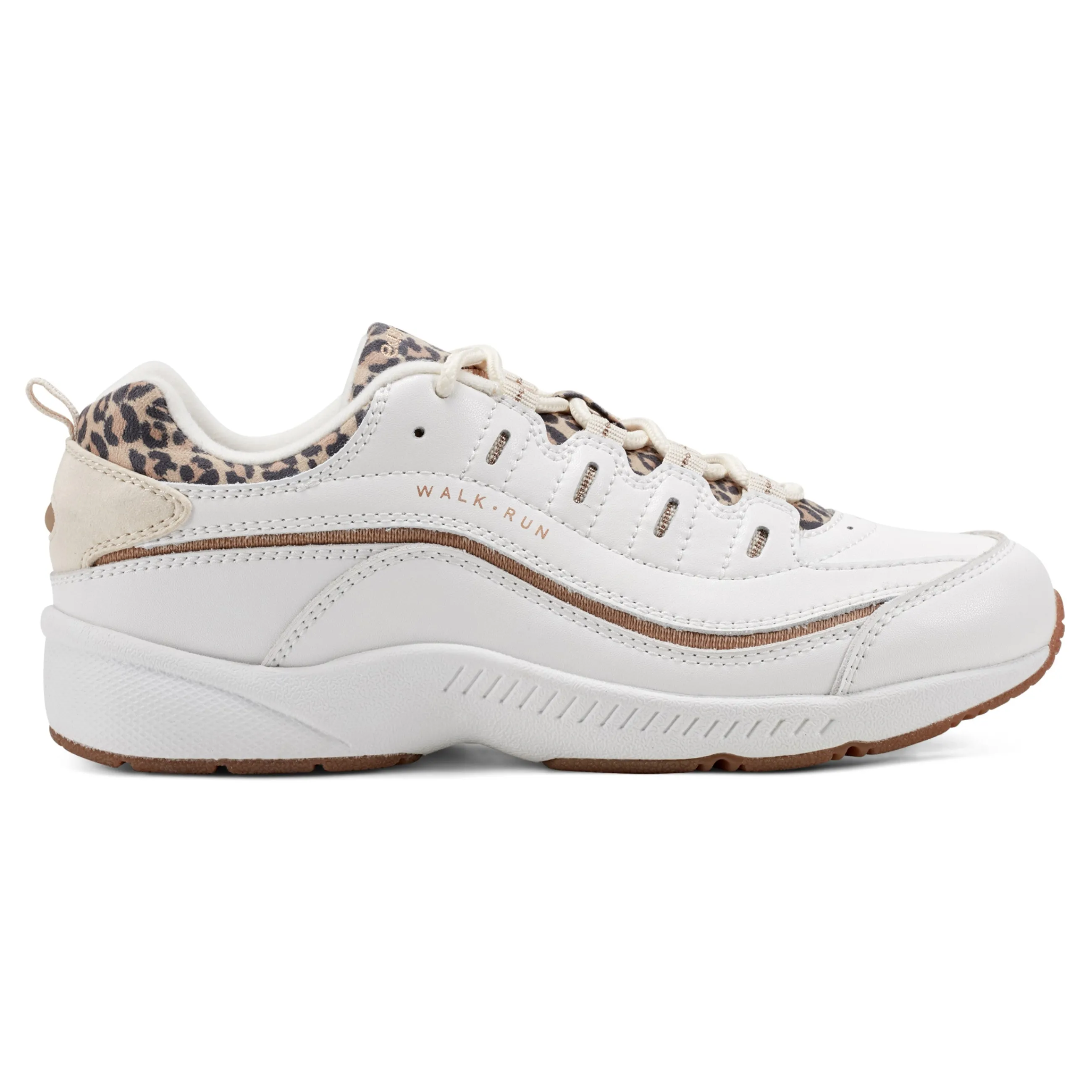 Best Sale Easy Spirit Romy Walking Shoes WhiteLeopard