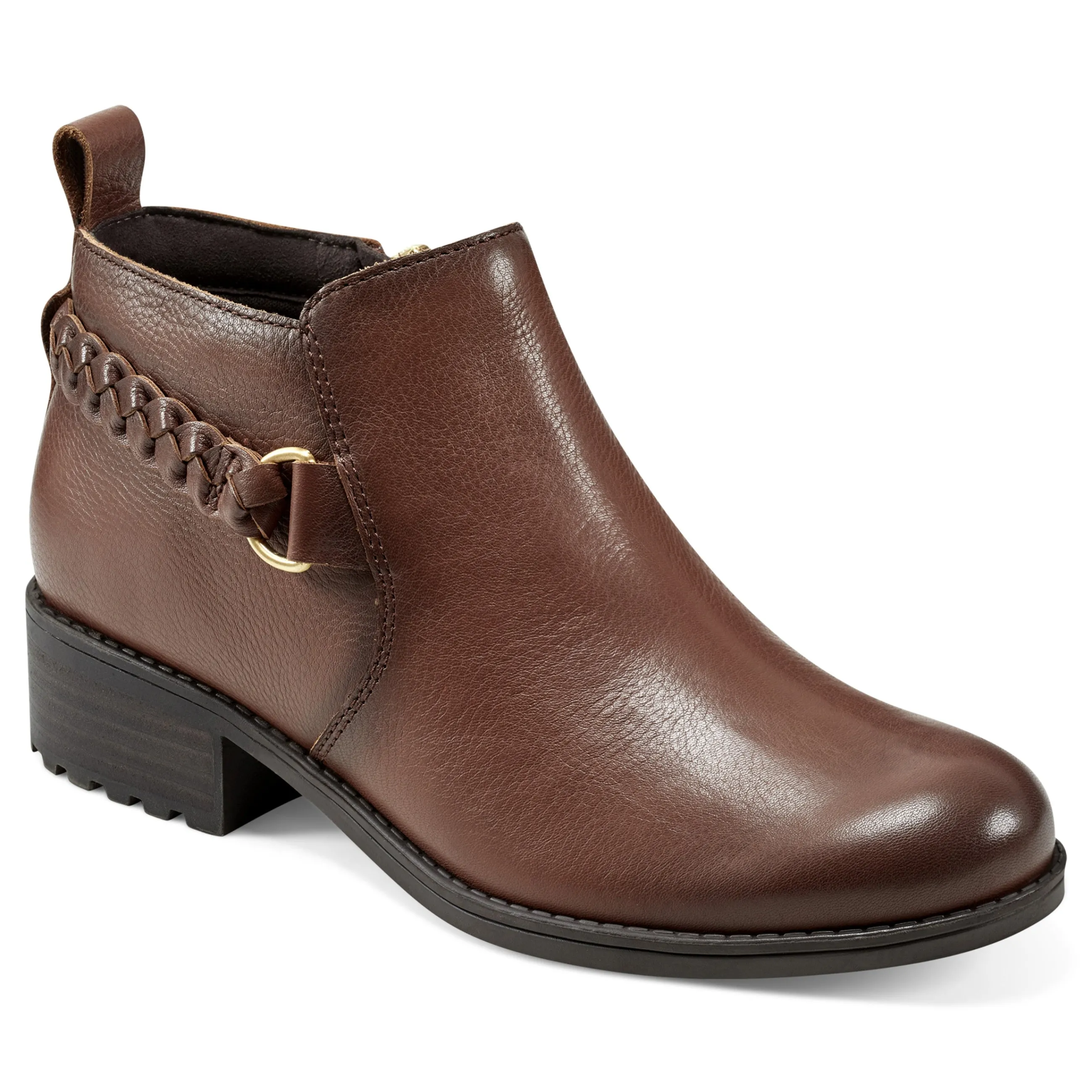 Shop Easy Spirit Roslyn Ankle Booties BrownLeather