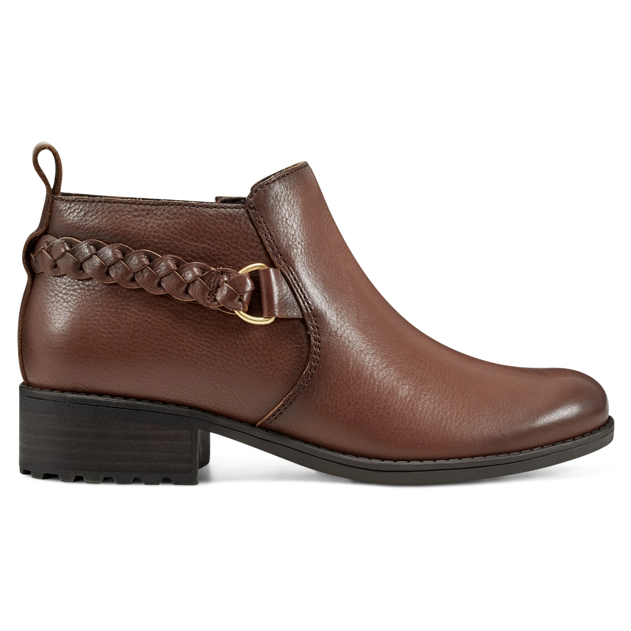 Shop Easy Spirit Roslyn Ankle Booties BrownLeather