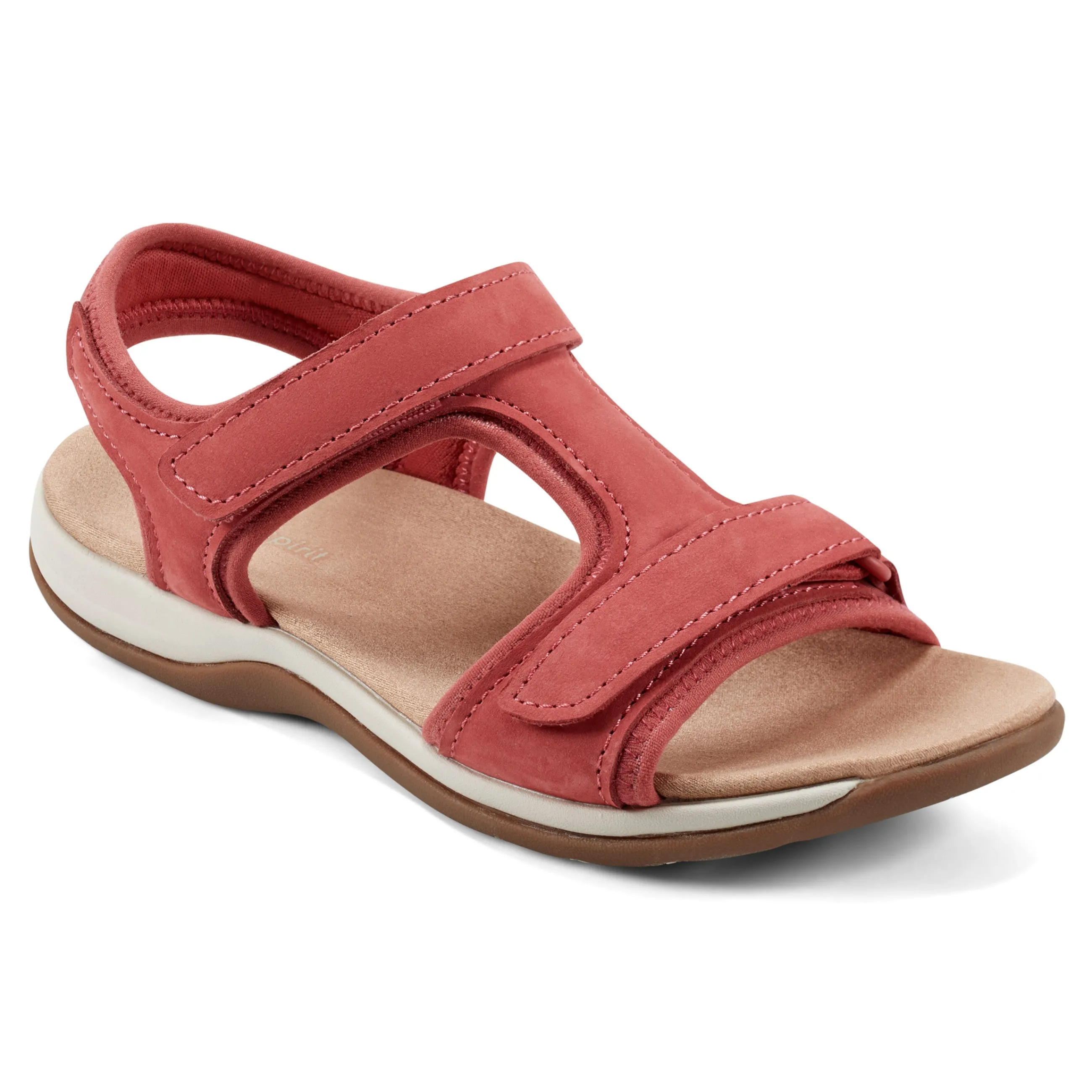 Fashion Easy Spirit Saffy Flat Sandals Red