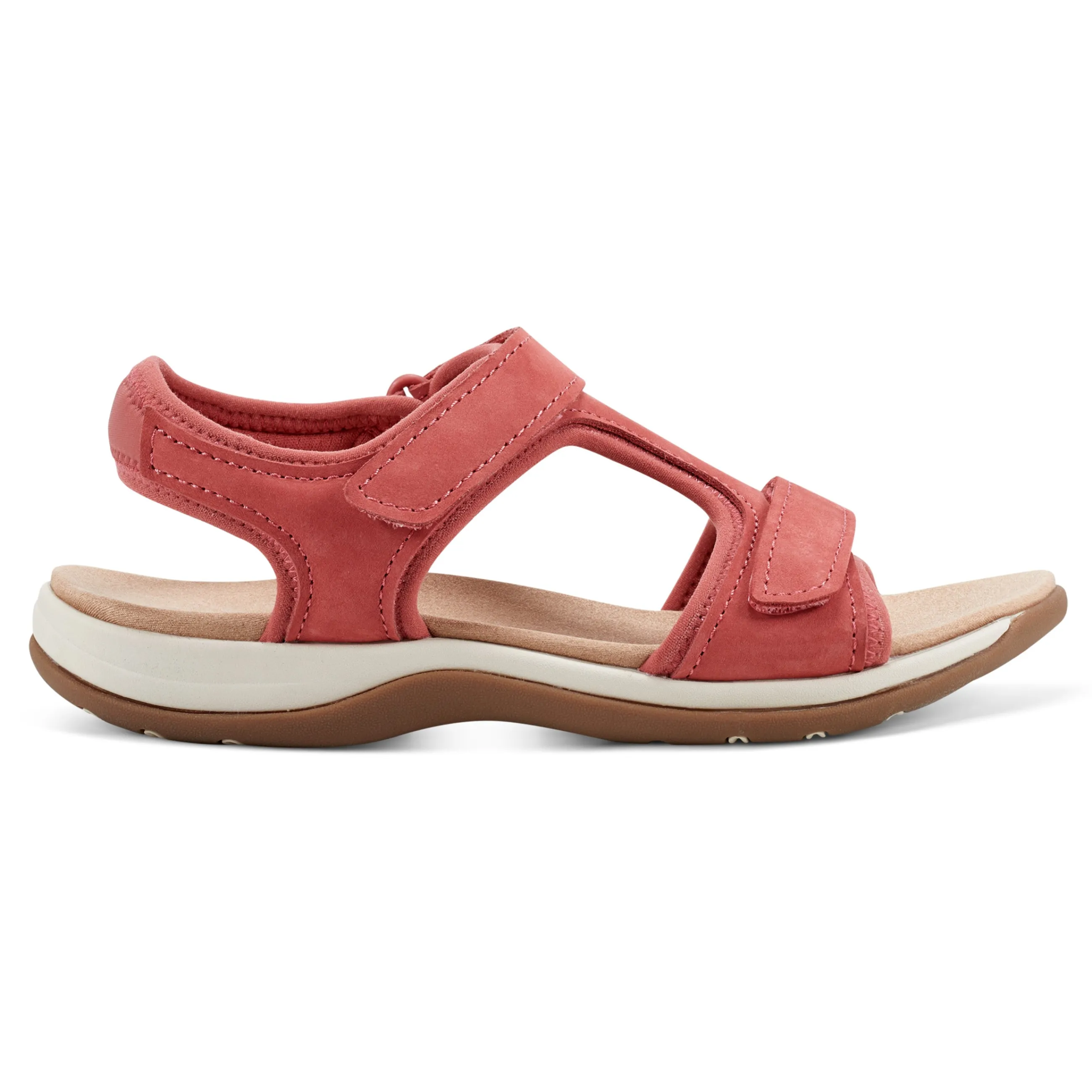 Fashion Easy Spirit Saffy Flat Sandals Red