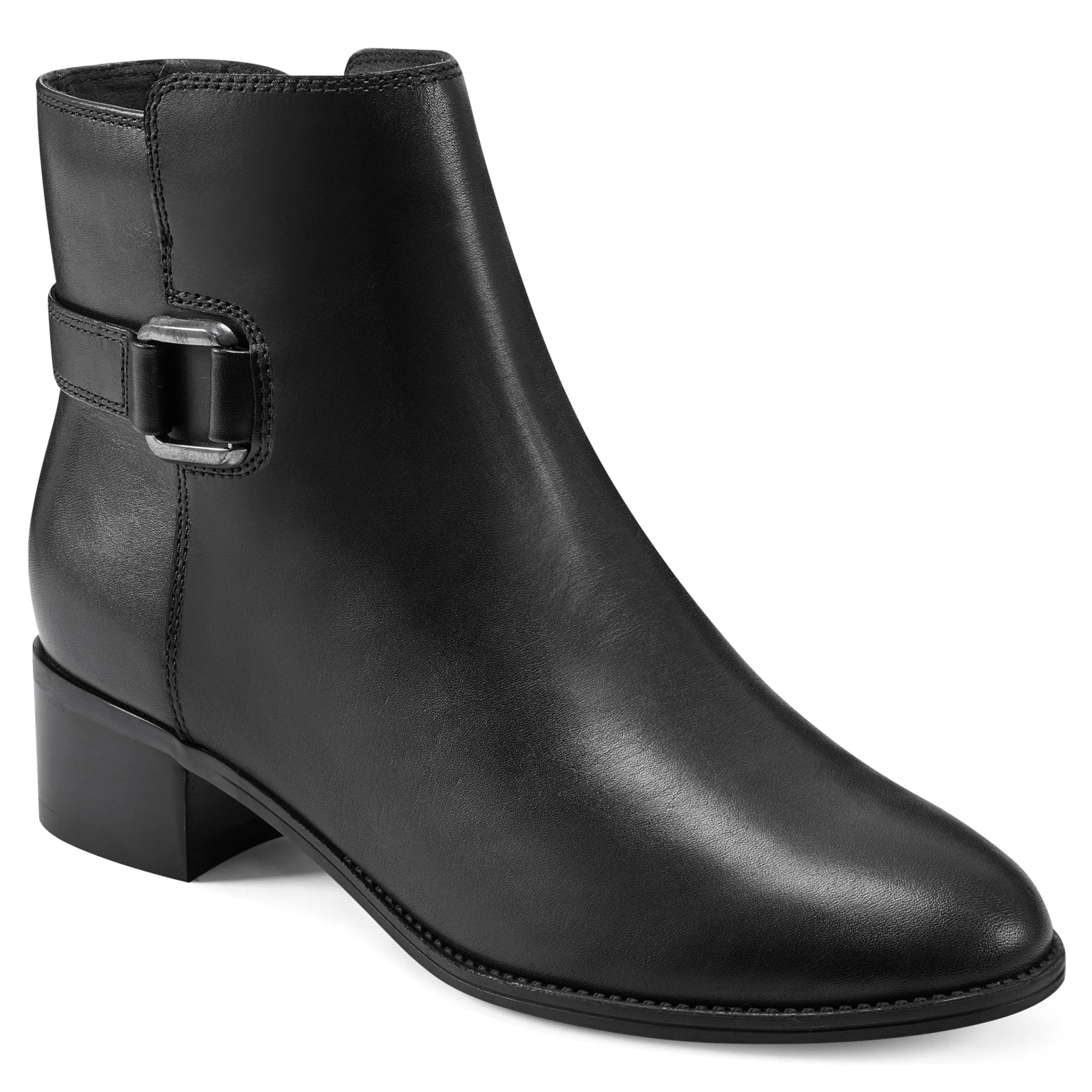 Fashion Easy Spirit Sahara Casual Booties BlackLeather